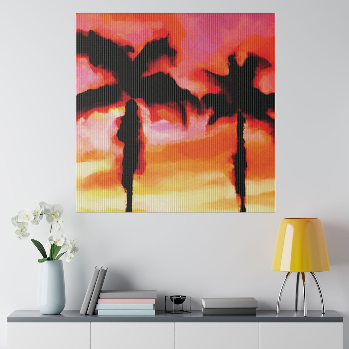 1413Q - Miami Beach Sunset Painting Print | Miami | Beach | Sunset | Poster | Home Decor | Wall Art | Canvas