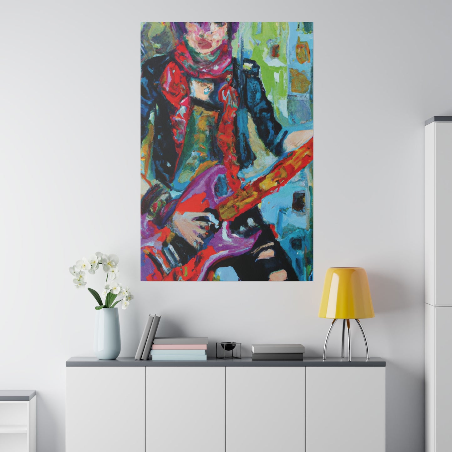 4286K - Rockstar Oil Painting Style Print | Poster | Home Decor | Wall Art | Music Art | Canvas