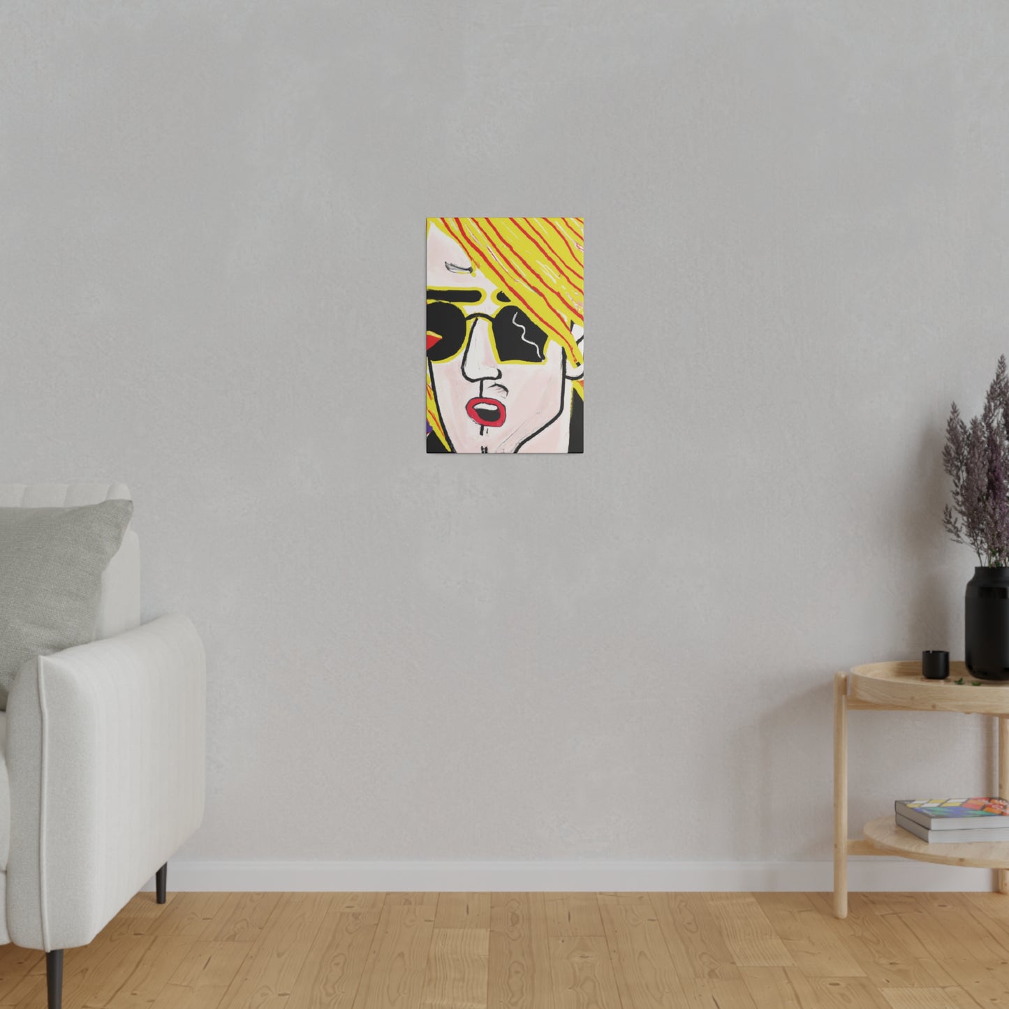 239G - Rockstar Painting Print | Face | Abstract | Poster | Home Decor | Wall Art | Music Art | Canvas