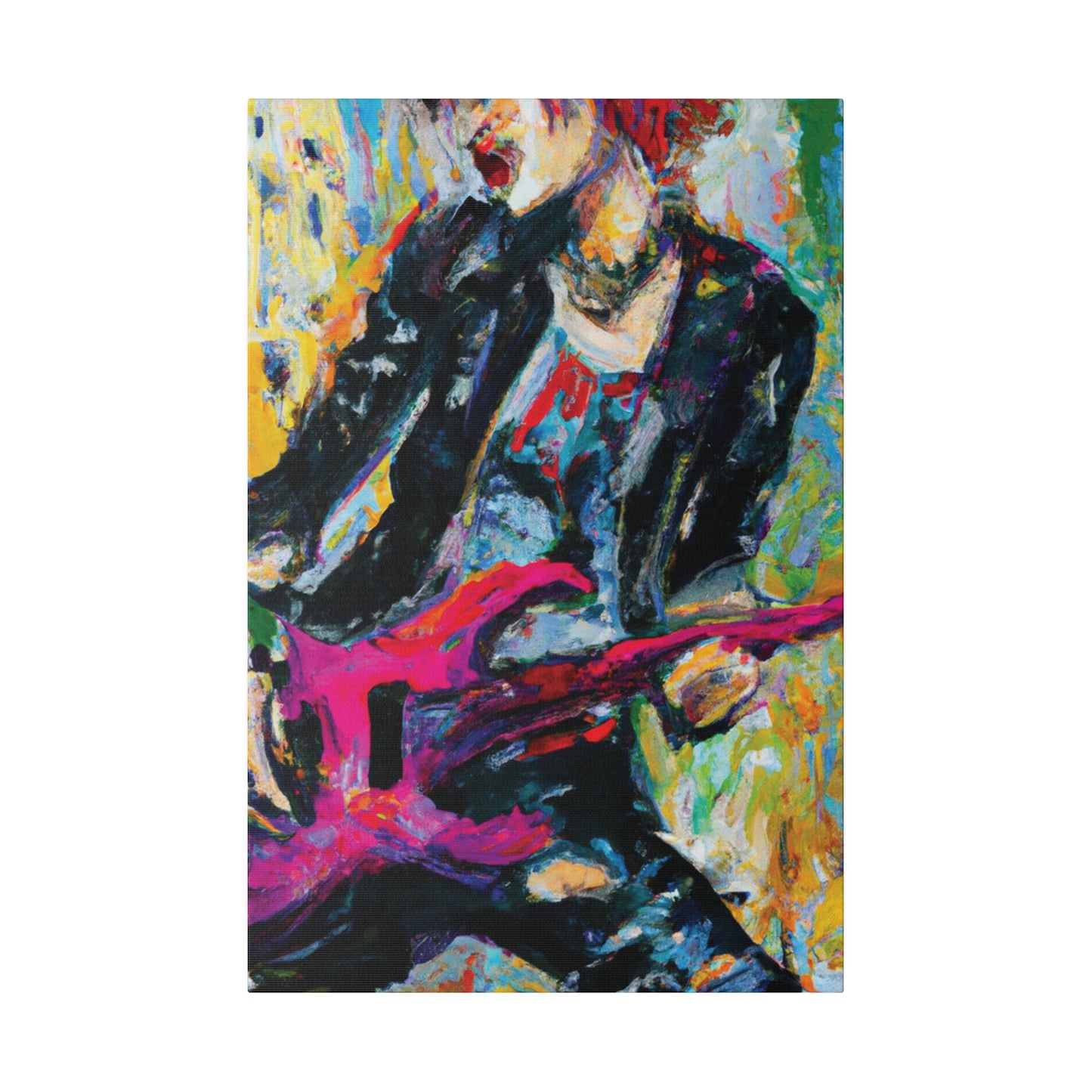 4567X - Rockstar Oil Painting Style Print | Poster | Home Decor | Wall Art | Music Art | Canvas