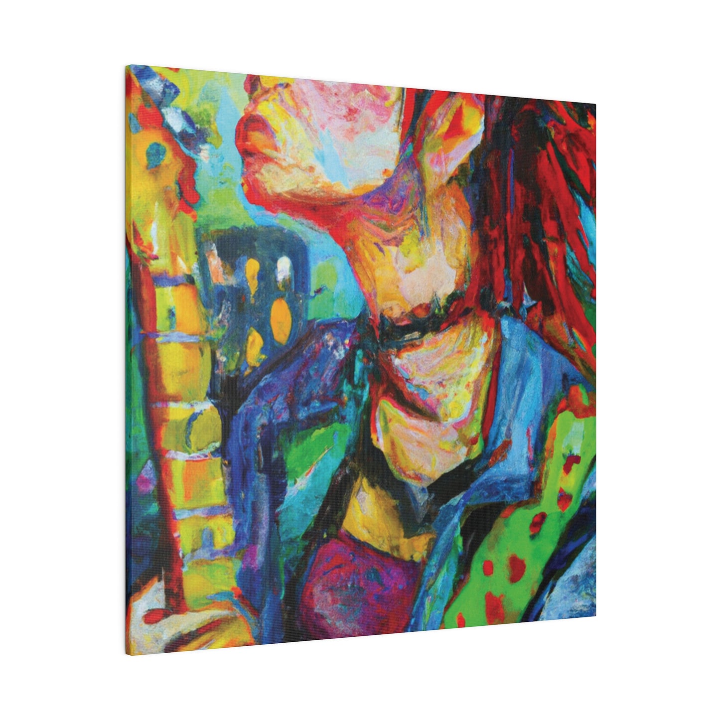 4898X - Rockstar Oil Painting Style Print | Poster | Home Decor | Wall Art | Music Art | Canvas