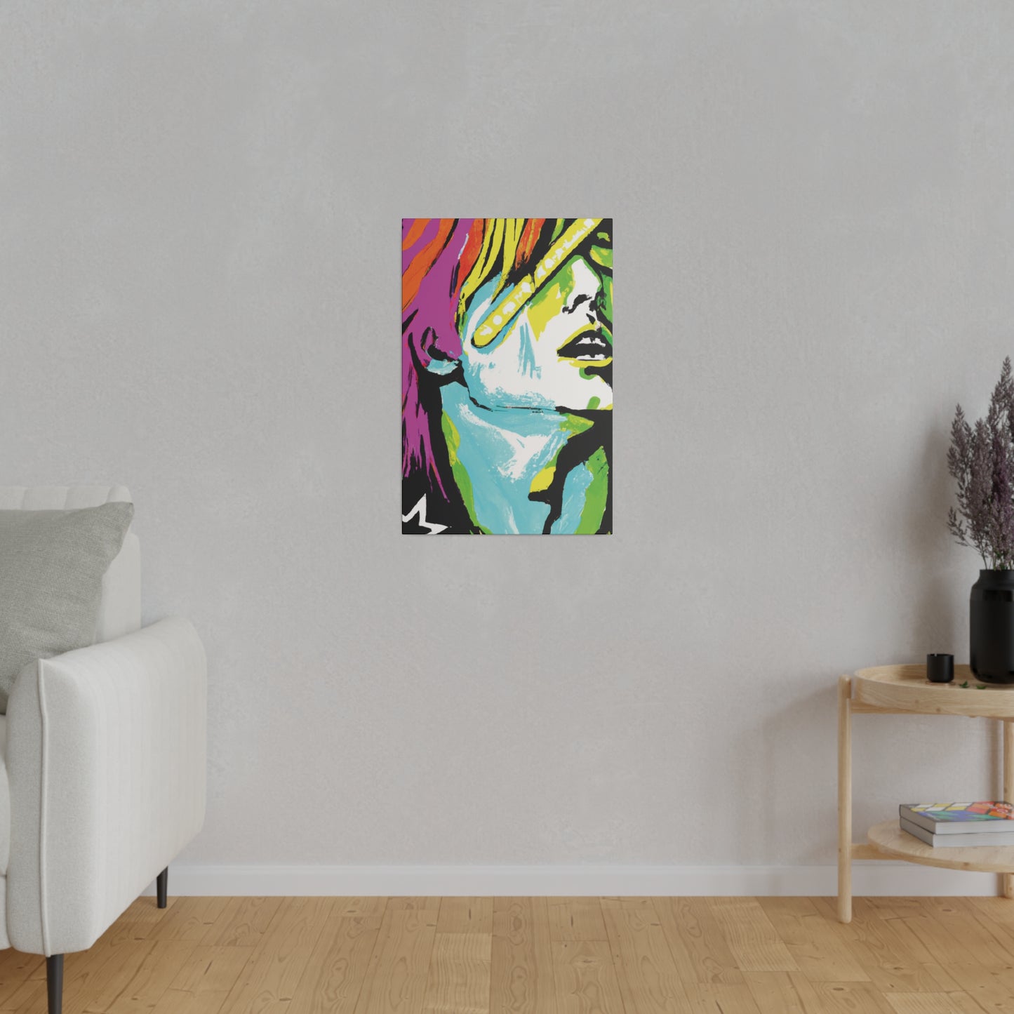 2120E - Rockstar Painting Print | Face | Abstract | Poster | Home Decor | Wall Art | Music Art | Canvas