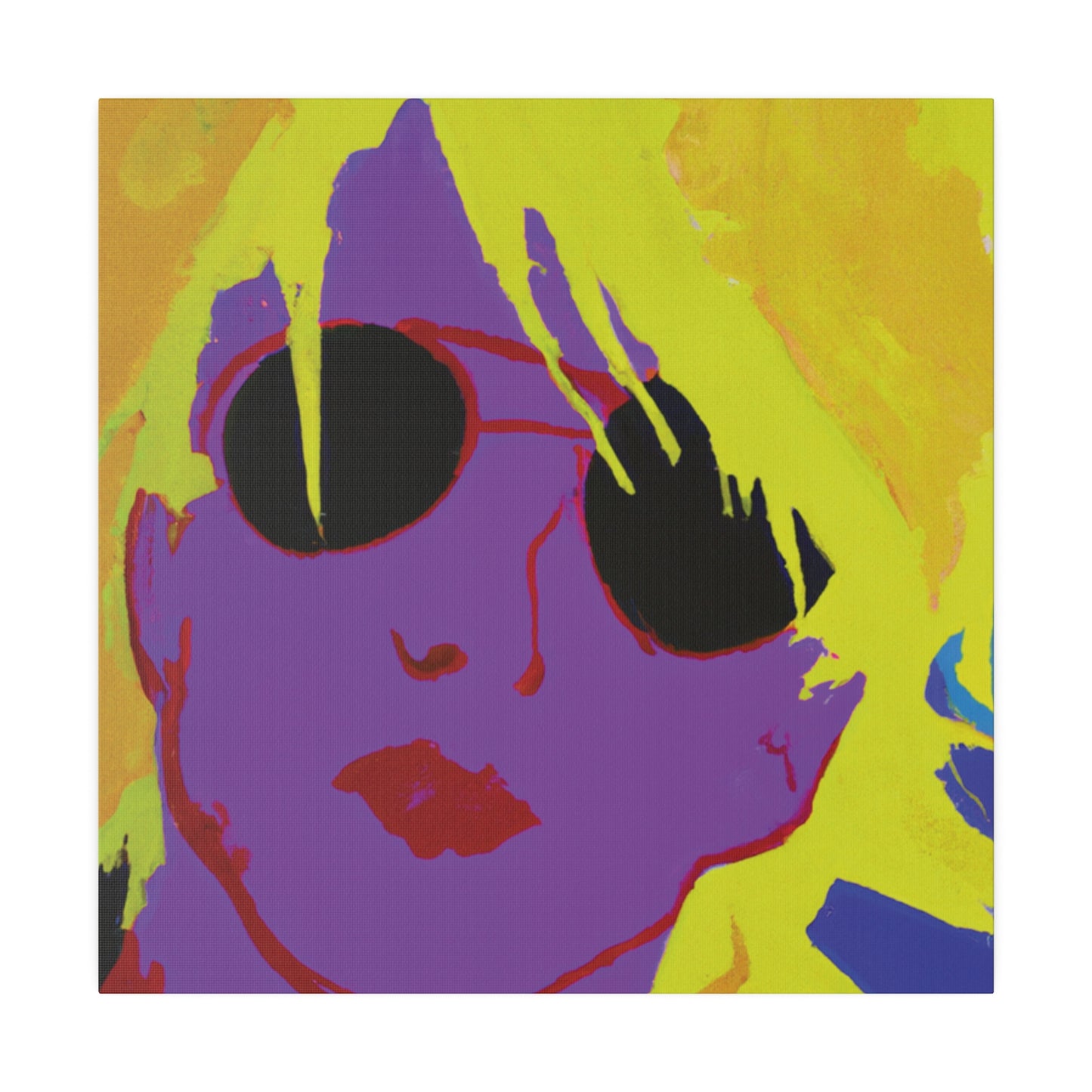 3022A - Rockstar Painting Print | Face | Abstract | Poster | Home Decor | Wall Art | Music Art | Canvas