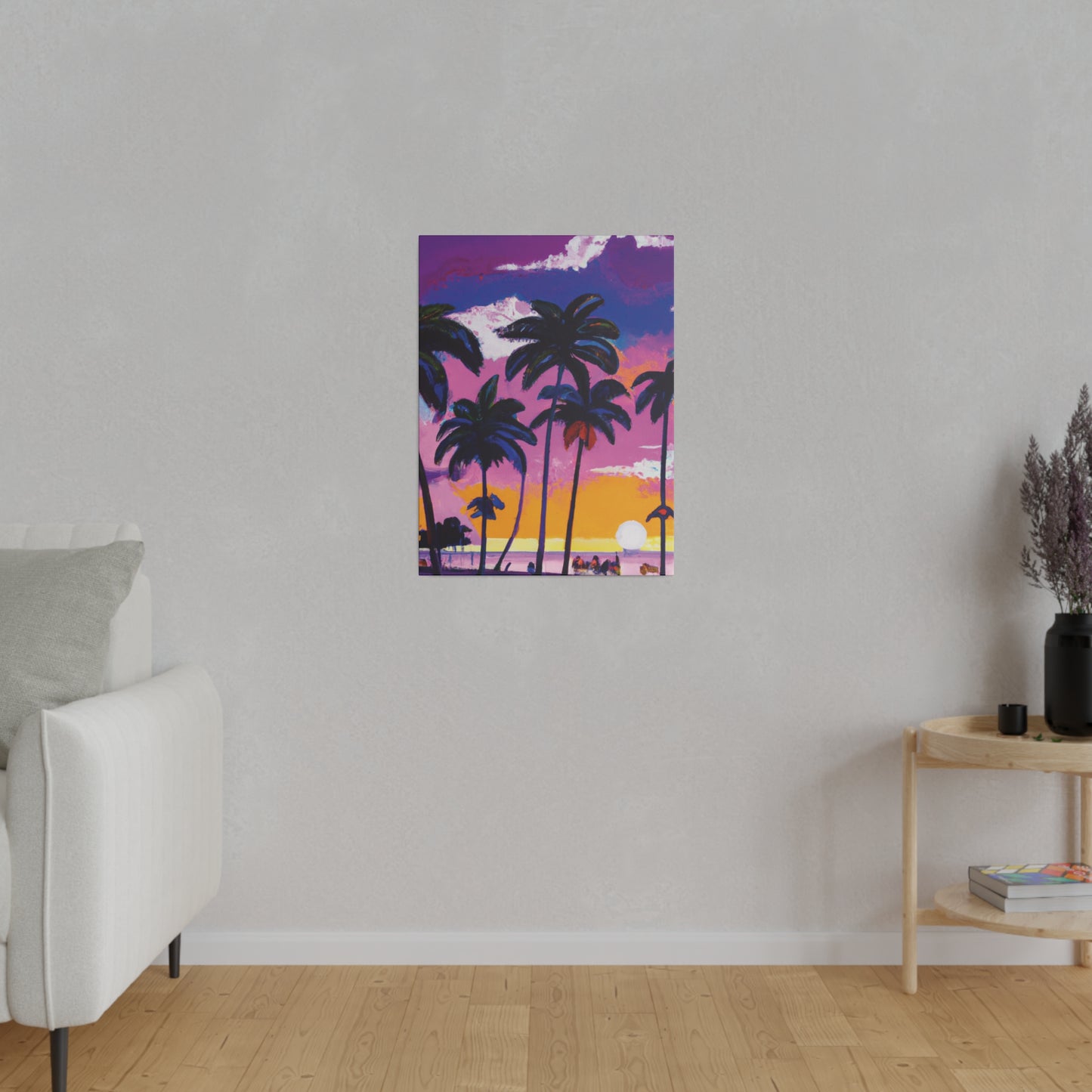 3714A - Miami Beach Sunset Painting Print | Miami | Beach | Sunset | Poster | Home Decor | Wall Art | Canvas