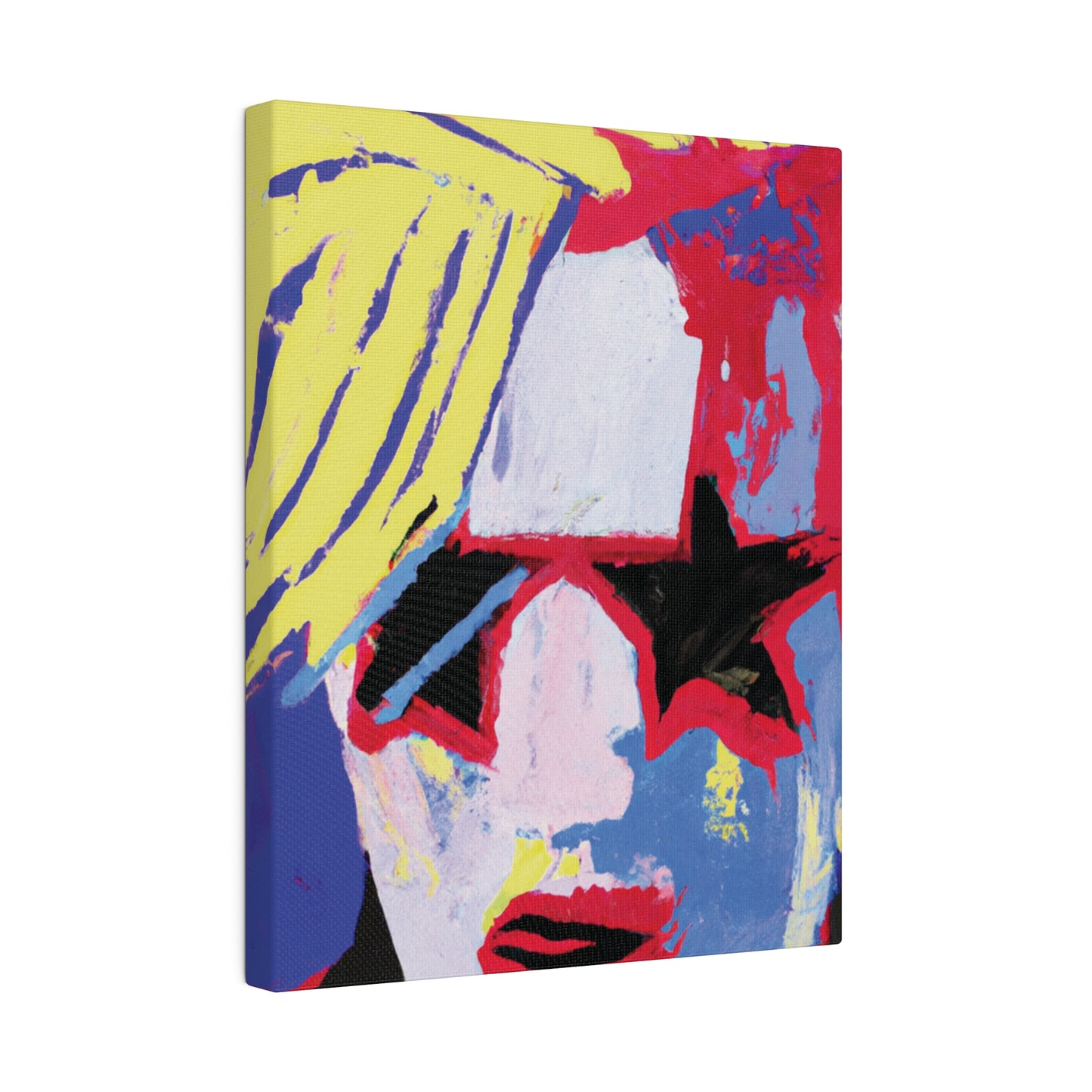 4762T - Rockstar Painting Print | Face | Abstract | Poster | Home Decor | Wall Art | Music Art | Canvas