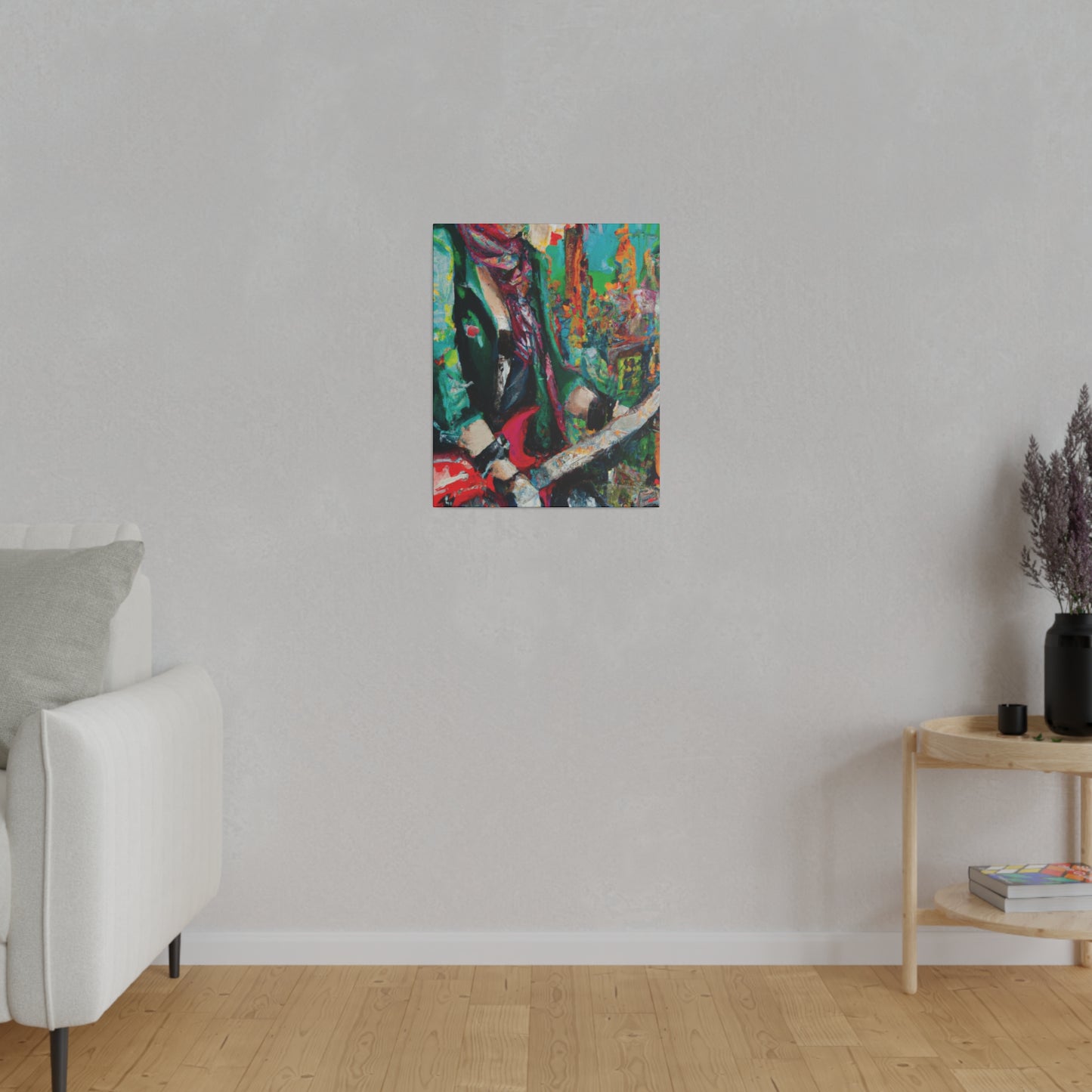 8679Y - Rockstar Oil Painting Style Print | Poster | Home Decor | Wall Art | Music Art | Canvas