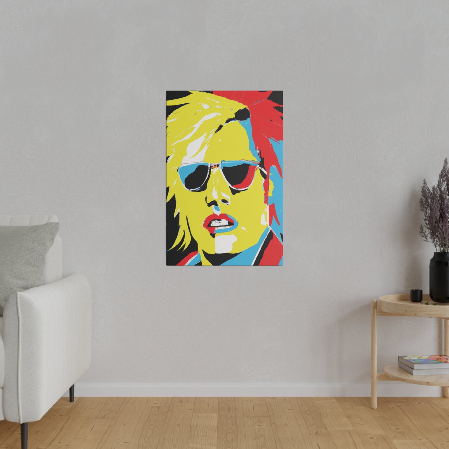 7436R - Rockstar Painting Print | Face | Abstract | Poster | Home Decor | Wall Art | Music Art | Canvas