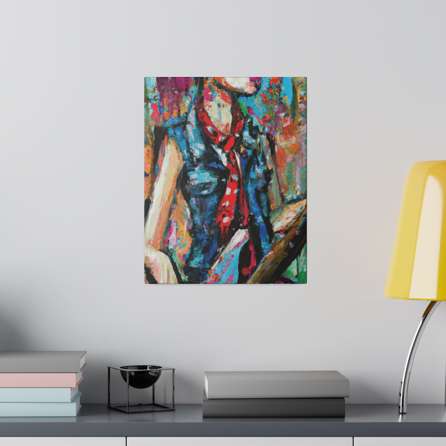 9405R - Rockstar Oil Painting Style Print | Poster | Home Decor | Wall Art | Music Art | Canvas