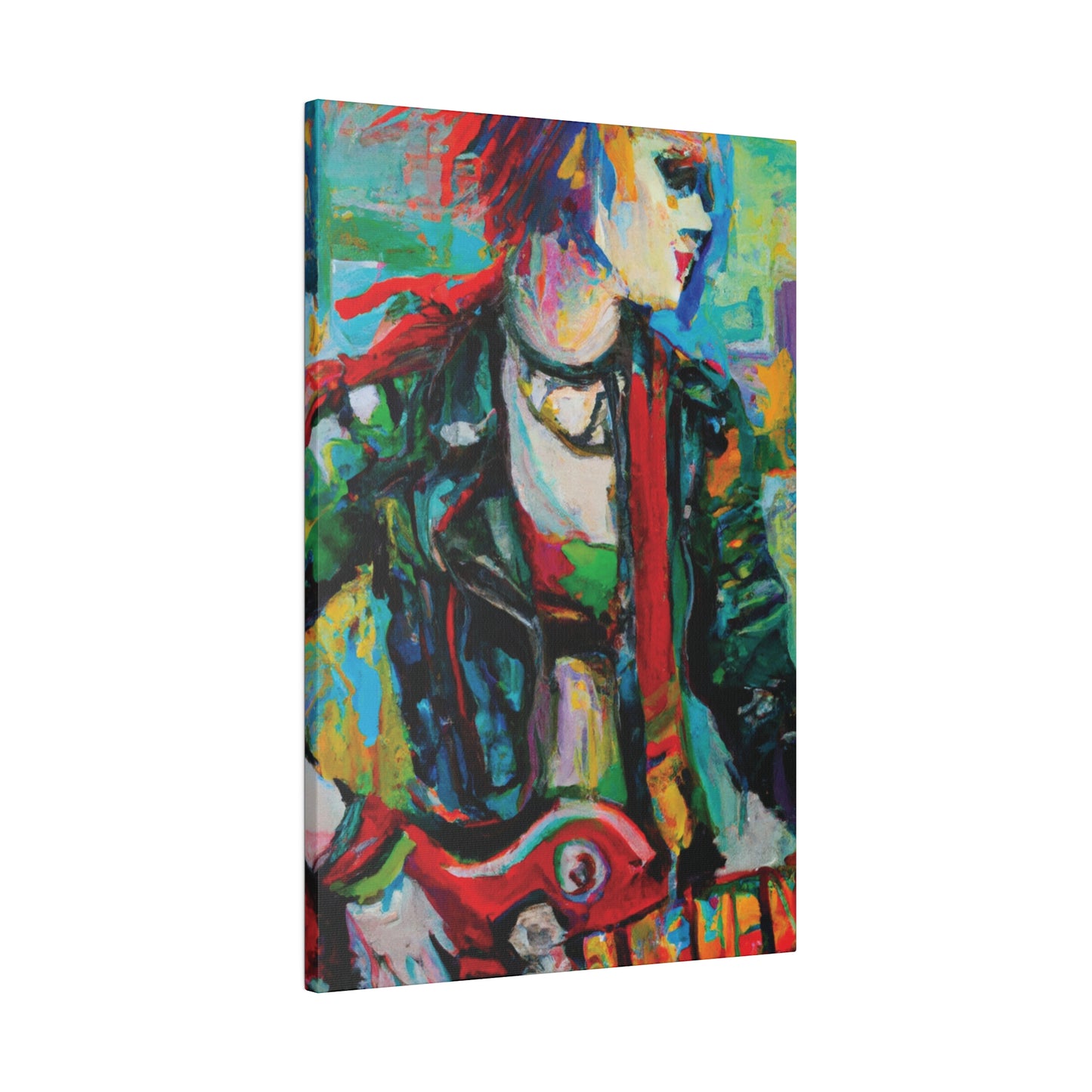 7245X - Rockstar Oil Painting Style Print | Poster | Home Decor | Wall Art | Music Art | Canvas