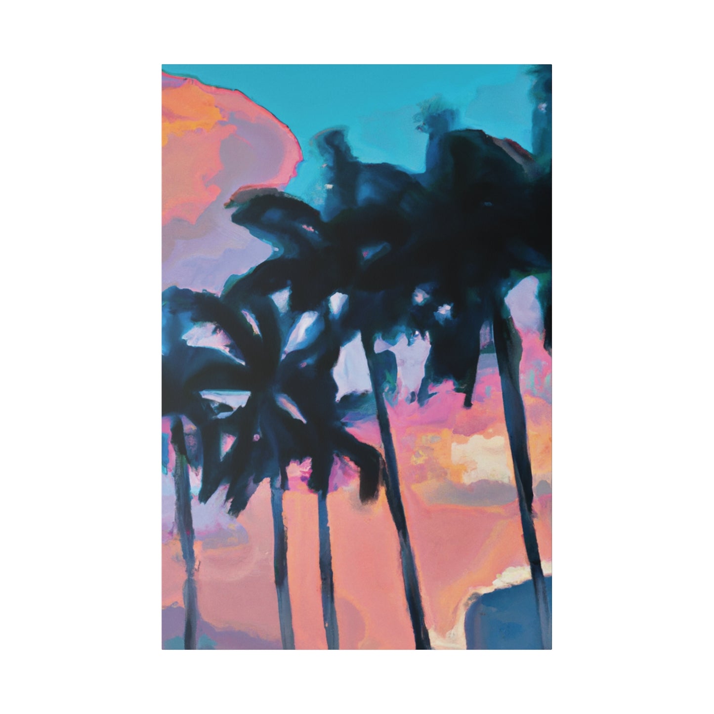 7234X - Miami Beach Sunset Painting Print | Miami | Beach | Sunset | Poster | Home Decor | Wall Art | Canvas