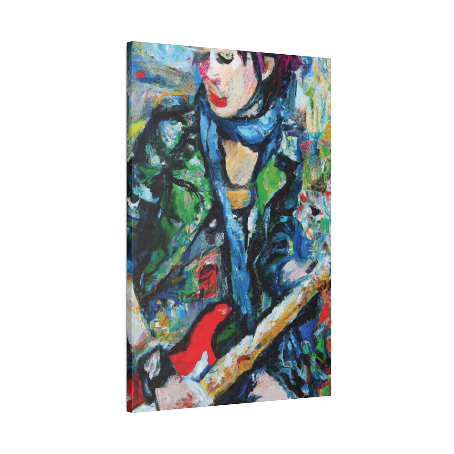 7452C - Rockstar Oil Painting Style Print | Poster | Home Decor | Wall Art | Music Art | Canvas