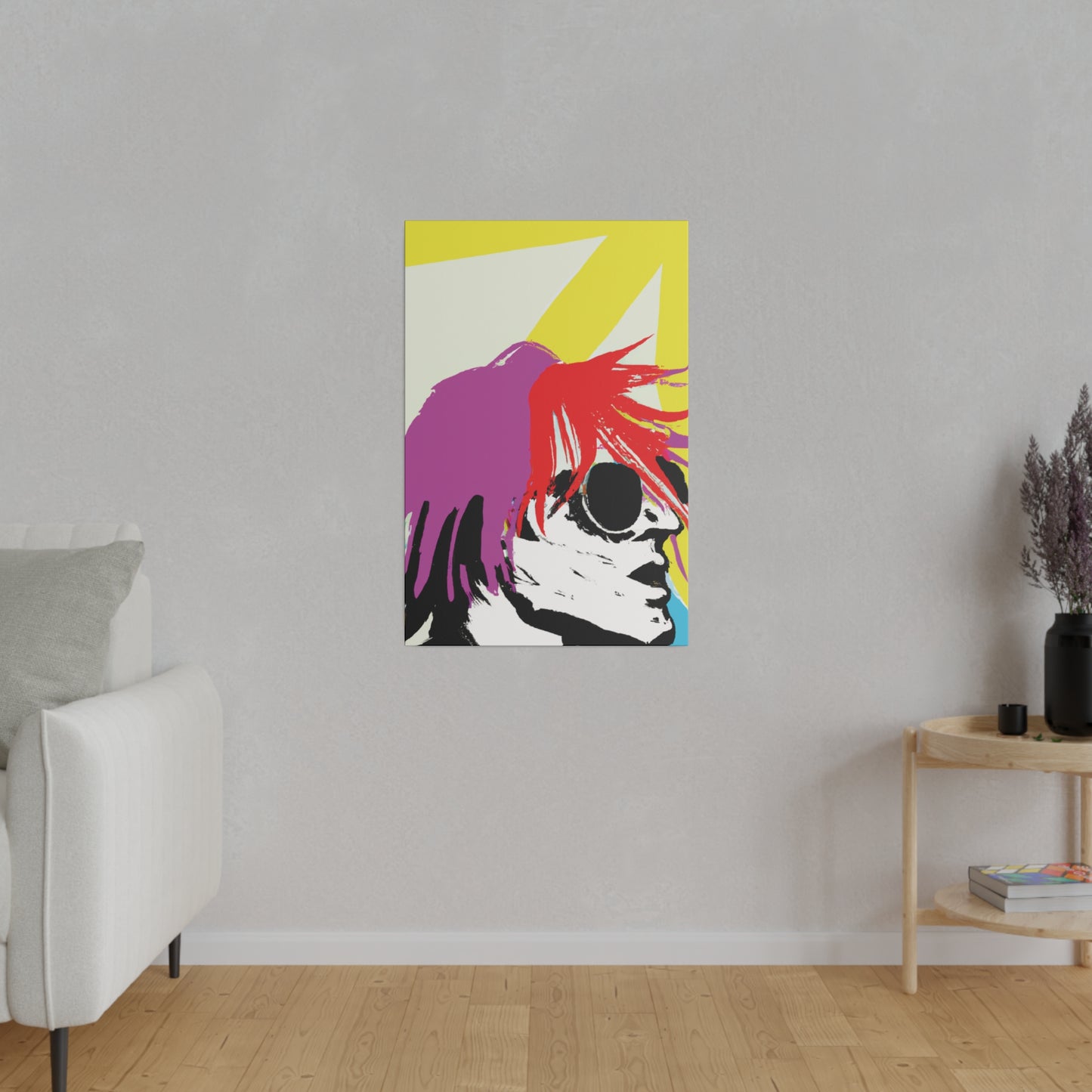 3198N - Rockstar Painting Print | Face | Abstract | Poster | Home Decor | Wall Art | Music Art | Canvas