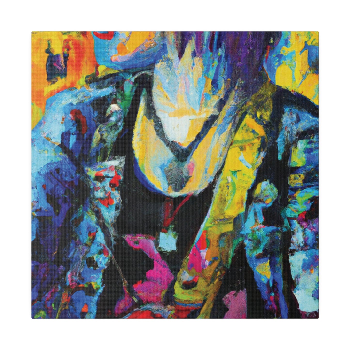 9756Z - Rockstar Oil Painting Style Print | Poster | Home Decor | Wall Art | Music Art | Canvas
