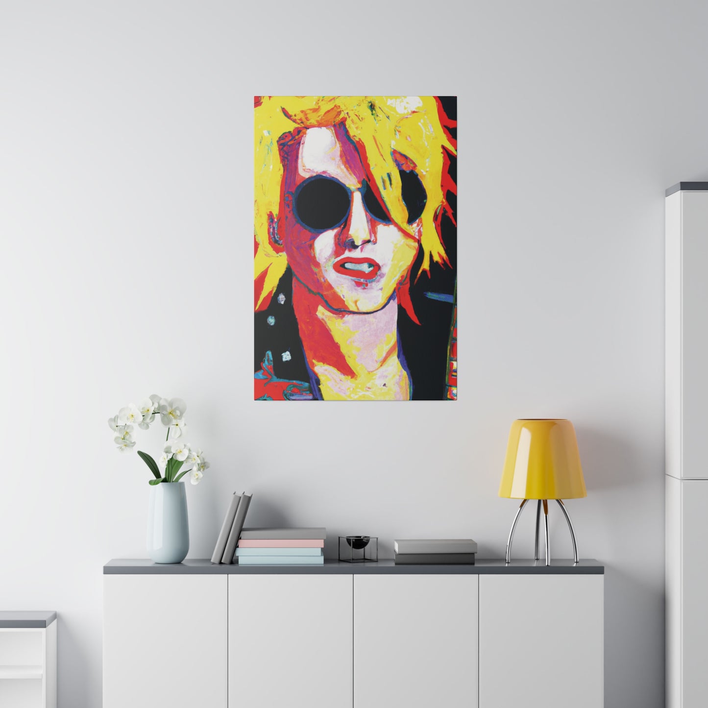 4786R - Rockstar Painting Print | Face | Abstract | Poster | Home Decor | Wall Art | Music Art | Canvas