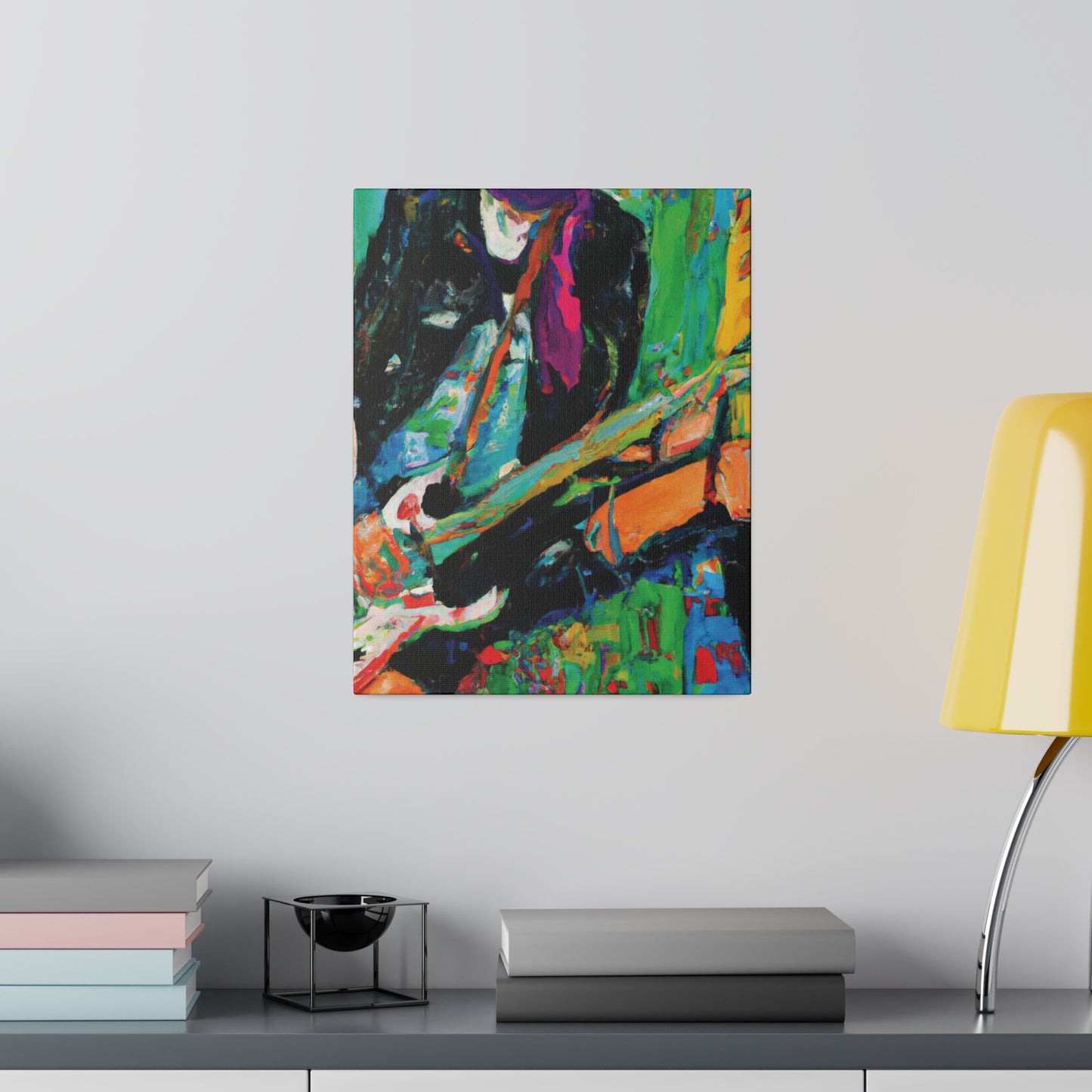 6595X - Rockstar Oil Painting Style Print | Poster | Home Decor | Wall Art | Music Art | Canvas