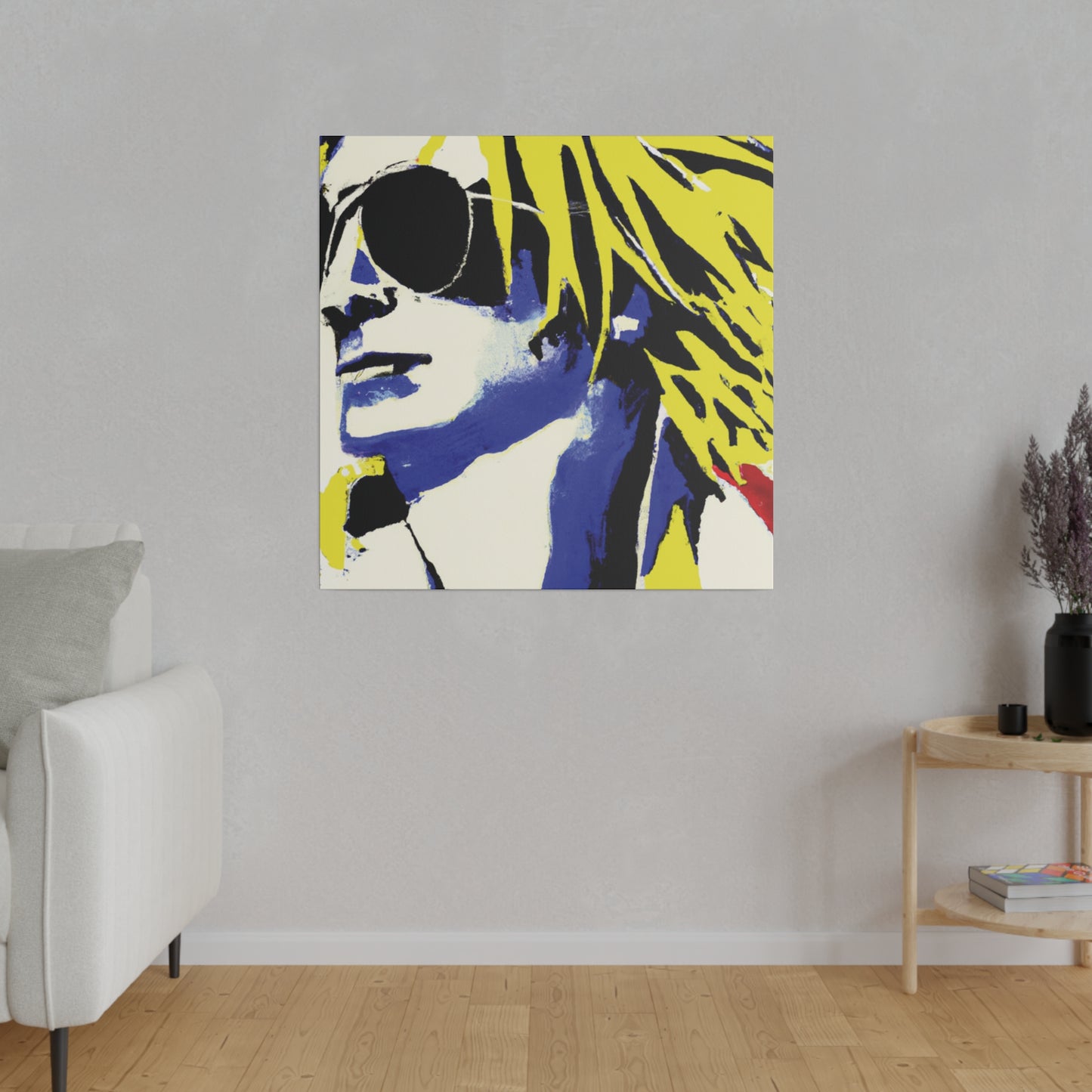 8928P - Rockstar Painting Print | Face | Abstract | Poster | Home Decor | Wall Art | Music Art | Canvas