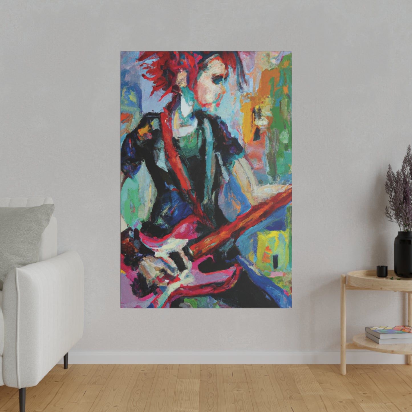 7837X - Rockstar Oil Painting Style Print | Poster | Home Decor | Wall Art | Music Art | Canvas