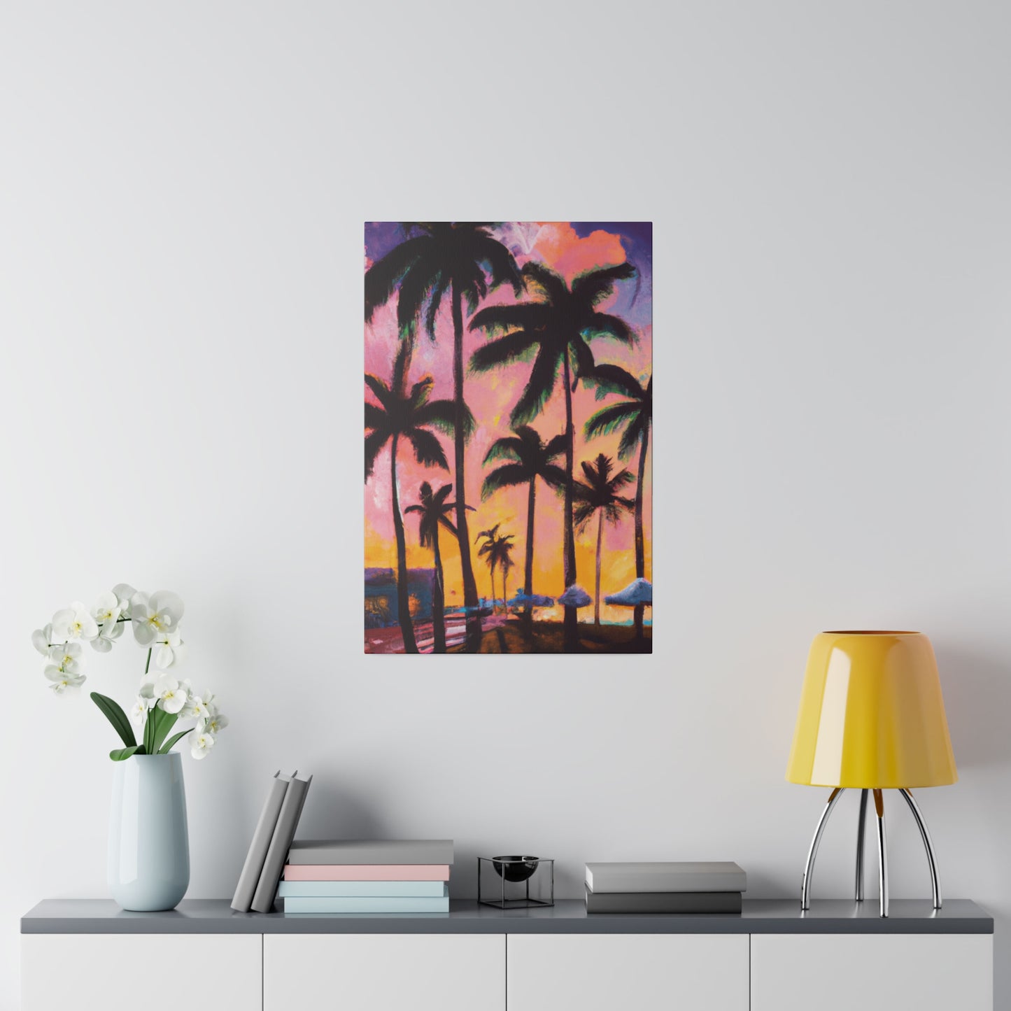 7524X - Miami Beach Sunset Painting Print | Miami | Beach | Sunset | Poster | Home Decor | Wall Art | Canvas