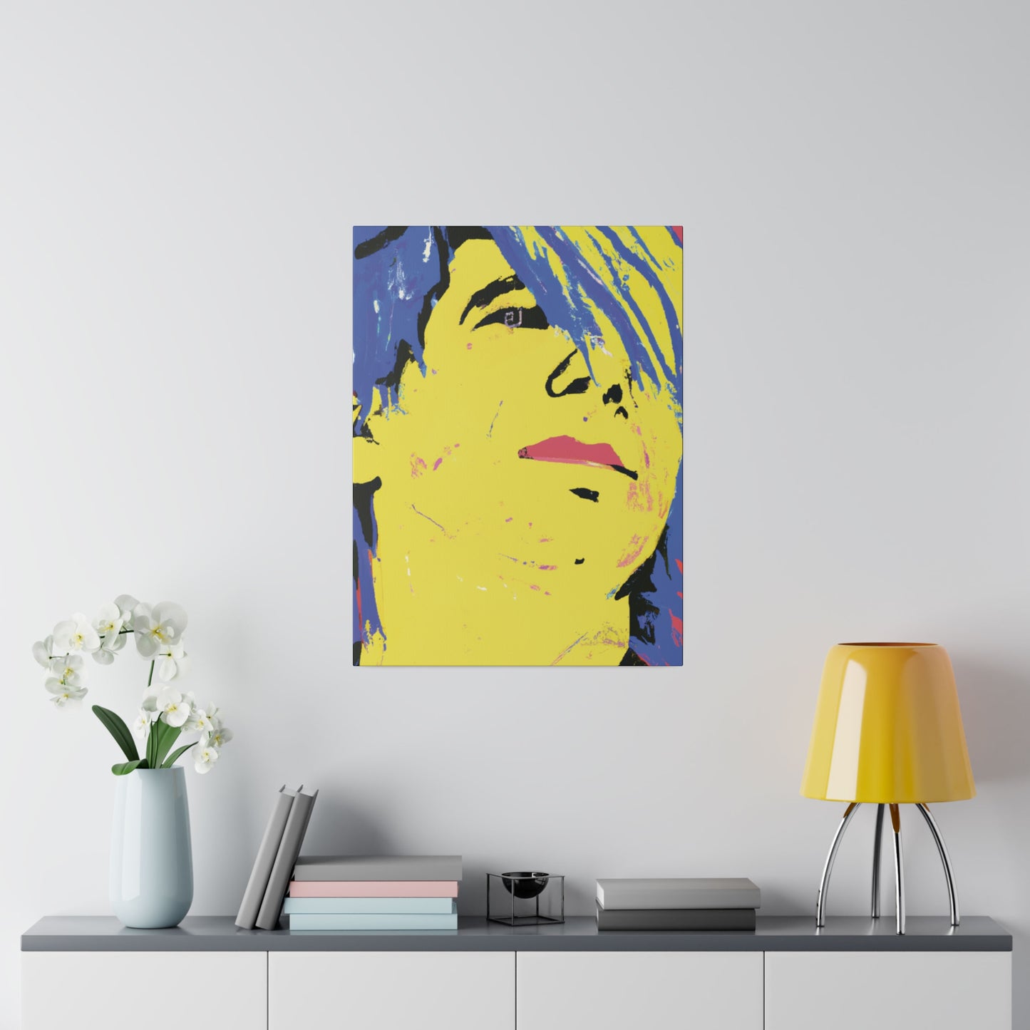 4894A - Rockstar Painting Print | Face | Abstract | Poster | Home Decor | Wall Art | Music Art | Canvas