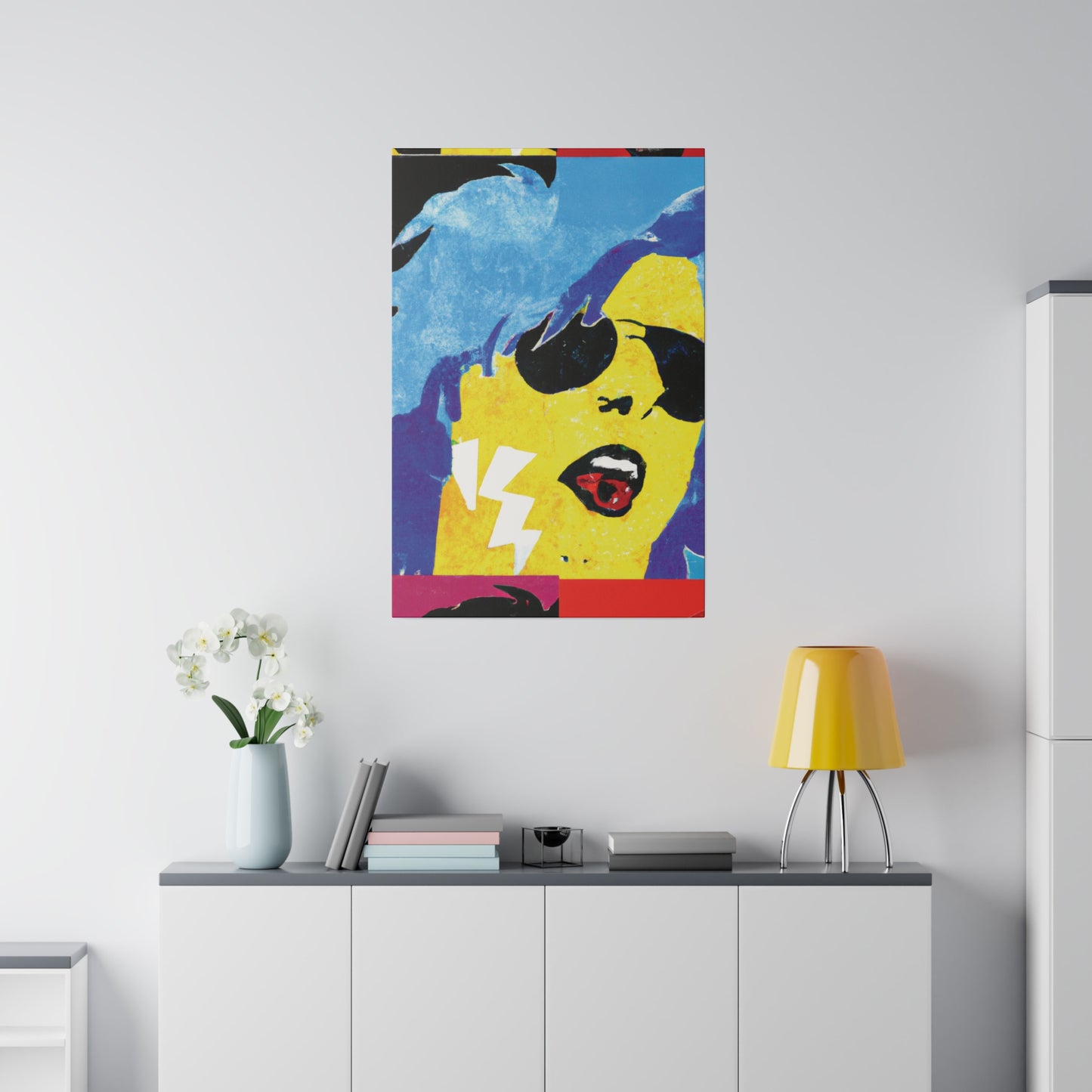 7517Q - Rockstar Painting Print | Face | Abstract | Poster | Home Decor | Wall Art | Music Art | Canvas