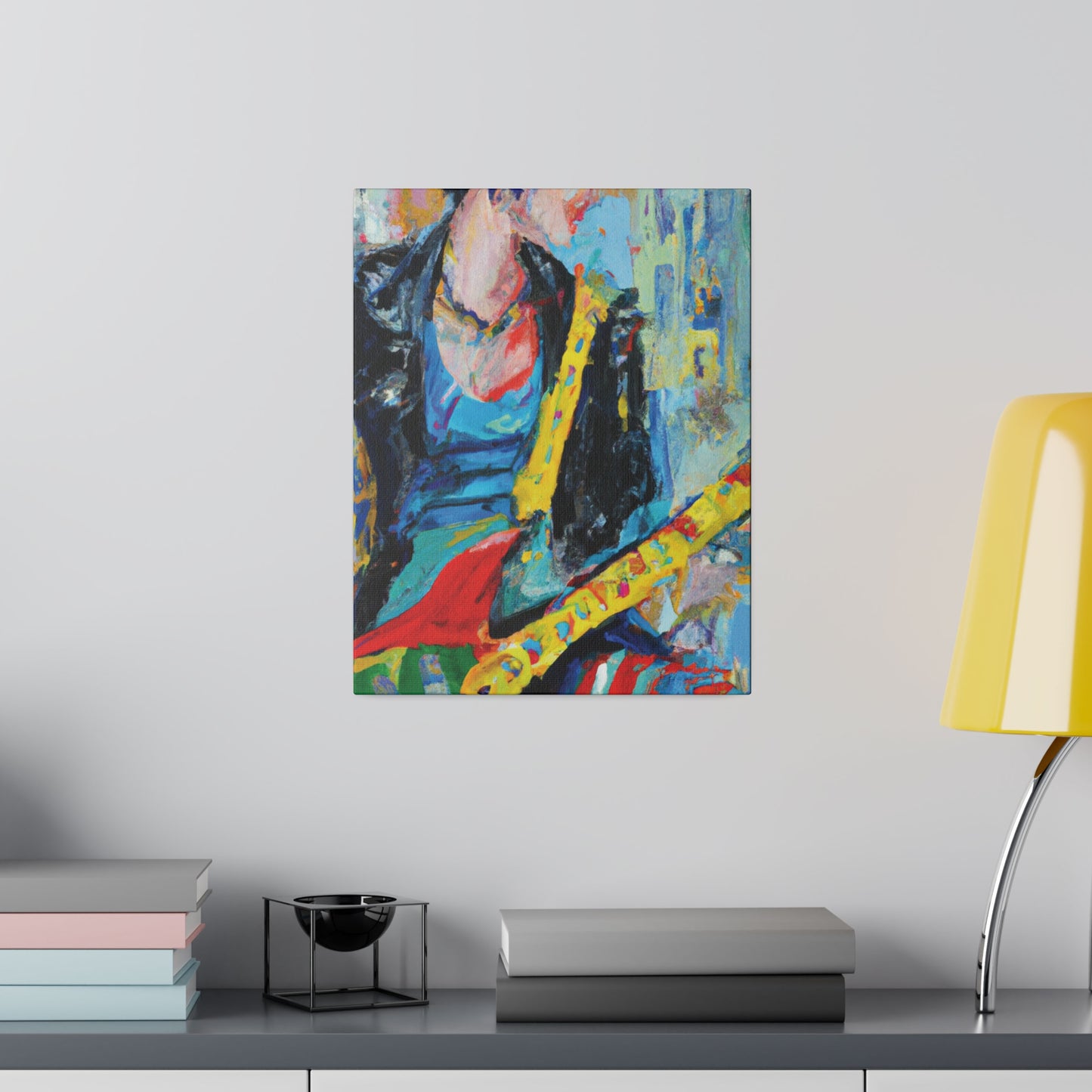 514Y - Rockstar Oil Painting Style Print | Poster | Home Decor | Wall Art | Music Art | Canvas