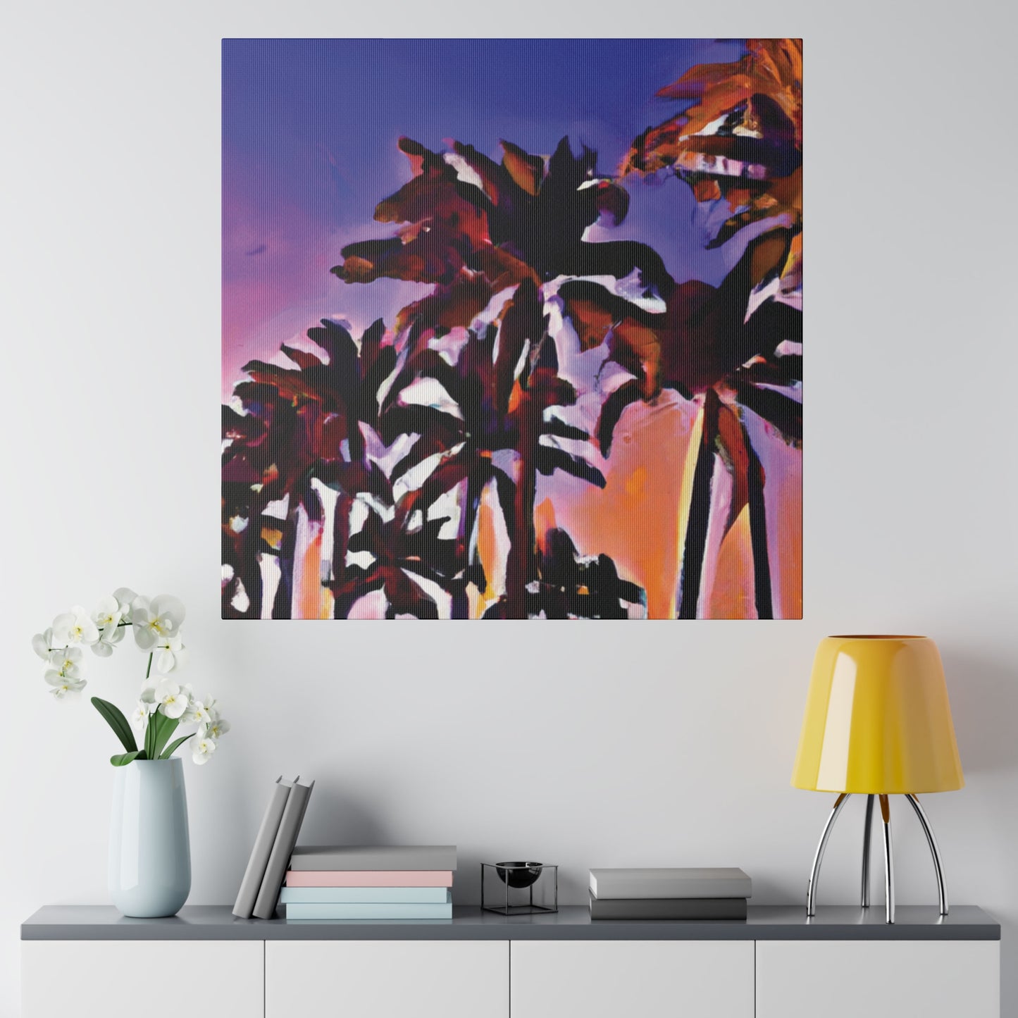 1463E - Miami Beach Sunset Painting Print | Miami | Beach | Sunset | Poster | Home Decor | Wall Art | Canvas