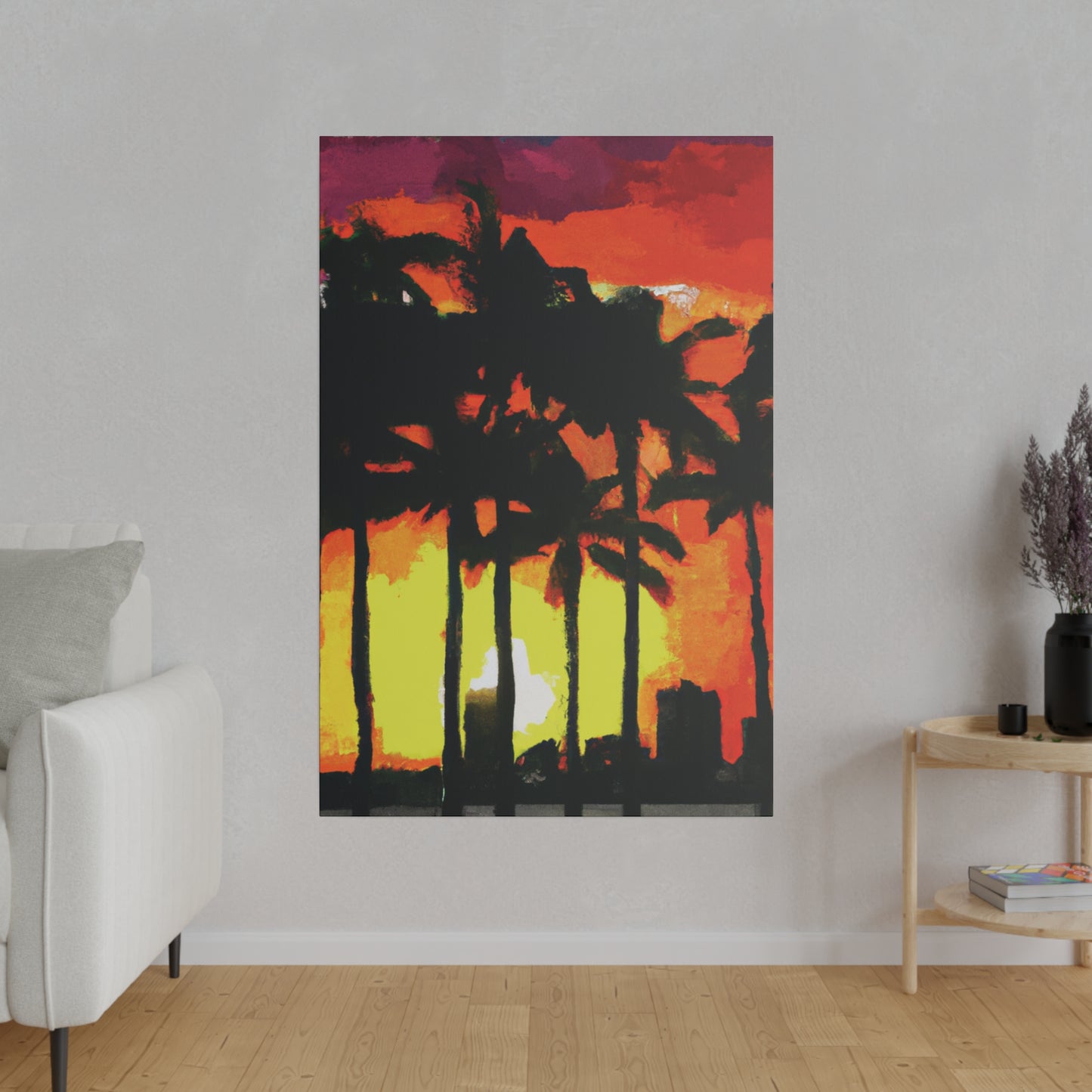 8291L - Miami Beach Sunset Painting Print | Miami | Beach | Sunset | Poster | Home Decor | Wall Art | Canvas