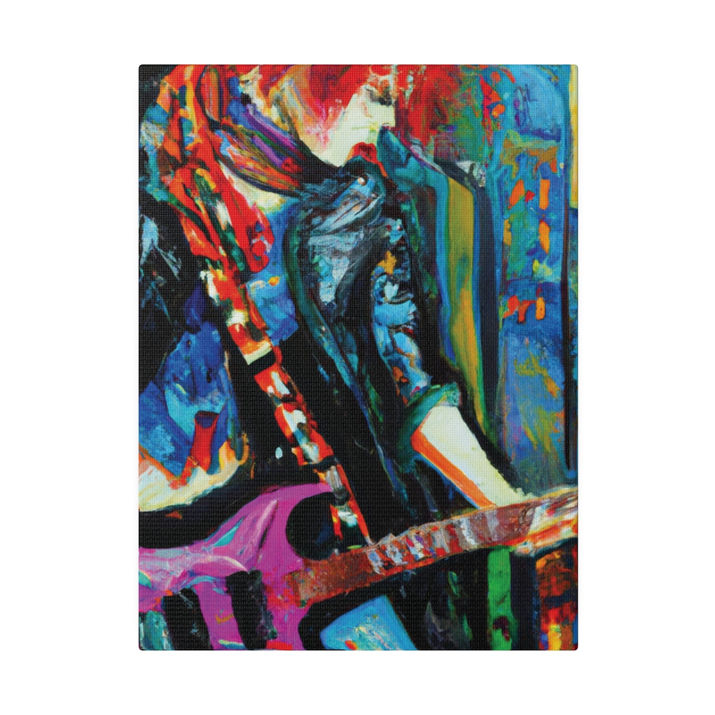 8461D - Rockstar Oil Painting Style Print | Poster | Home Decor | Wall Art | Music Art | Canvas