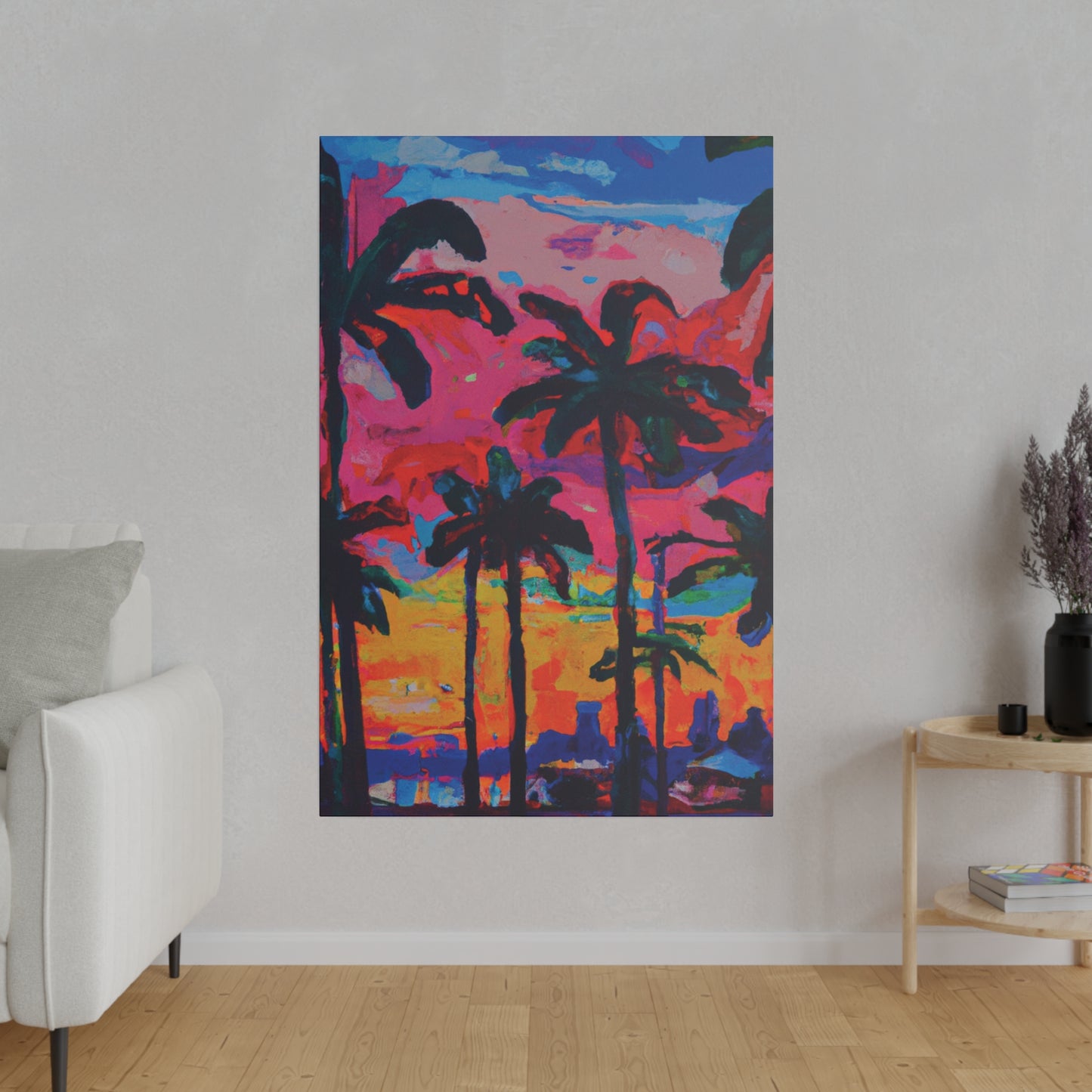 2821A - Miami Beach Sunset Painting Print | Miami | Beach | Sunset | Poster | Home Decor | Wall Art | Canvas