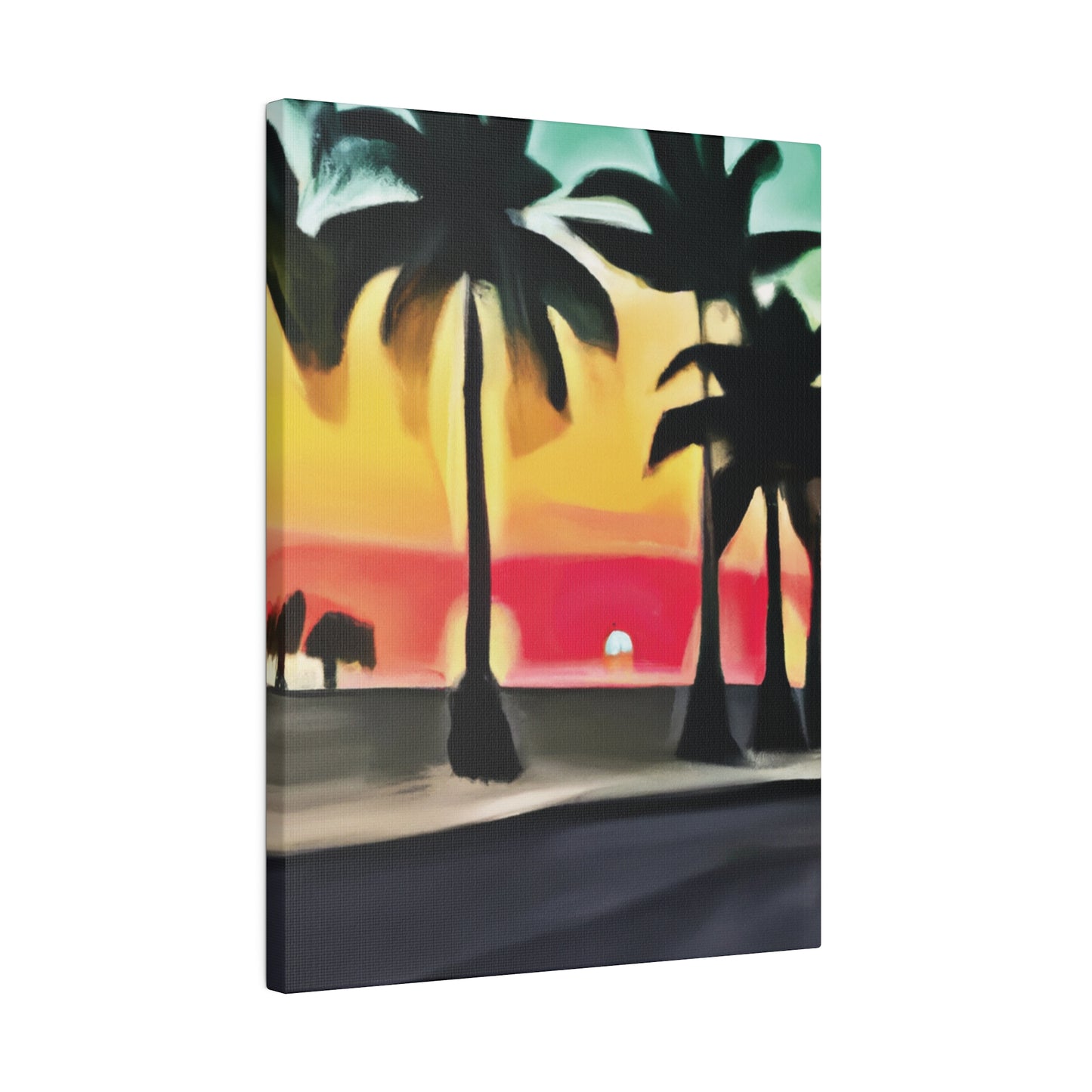 6057U - Miami Beach Sunset Painting Print | Miami | Beach | Sunset | Poster | Home Decor | Wall Art | Canvas