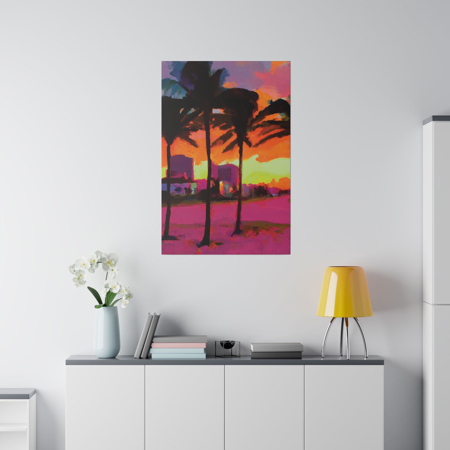 4596G - Miami Beach Sunset Painting Print | Miami | Beach | Sunset | Poster | Home Decor | Wall Art | Canvas