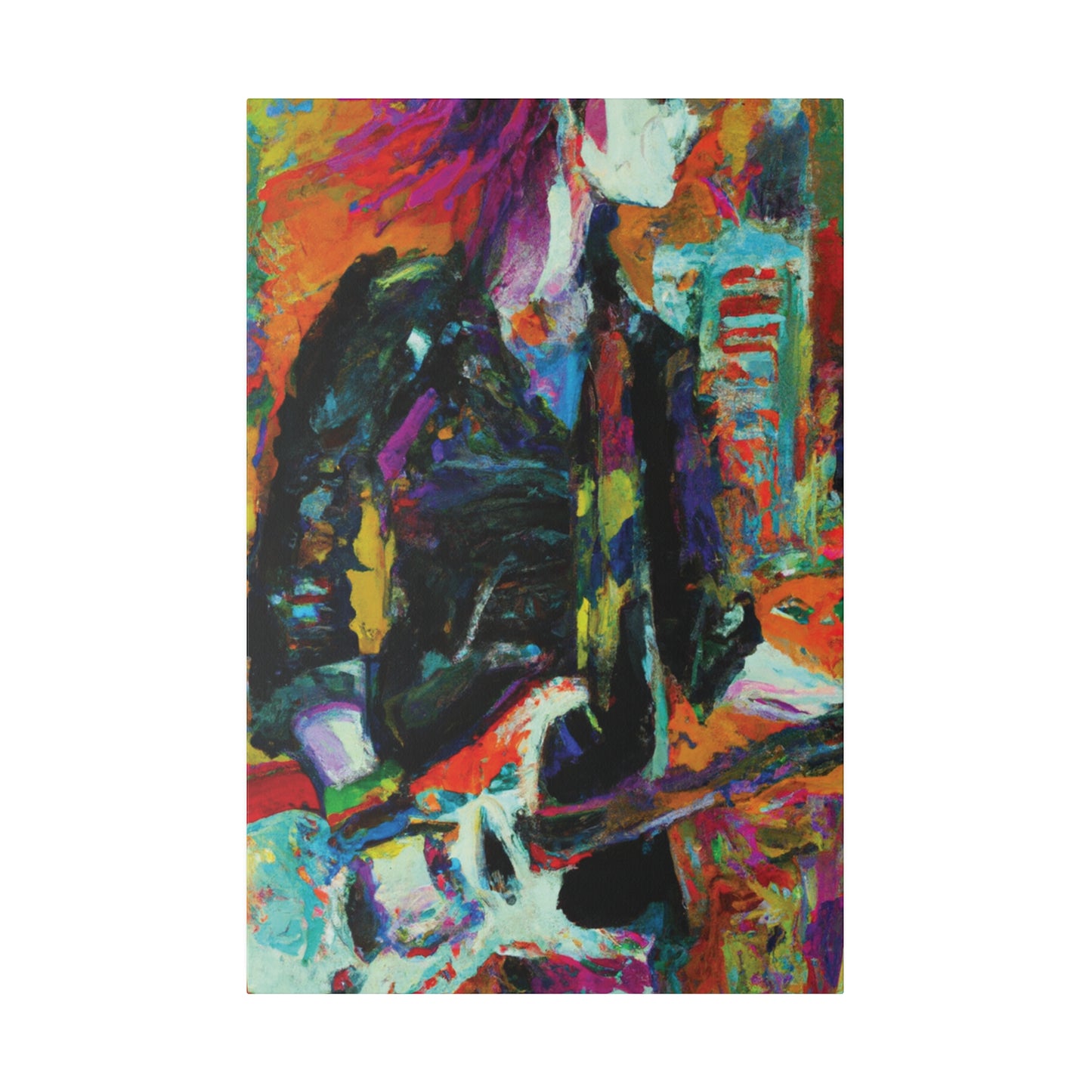 8673Z - Rockstar Oil Painting Style Print | Poster | Home Decor | Wall Art | Music Art | Canvas
