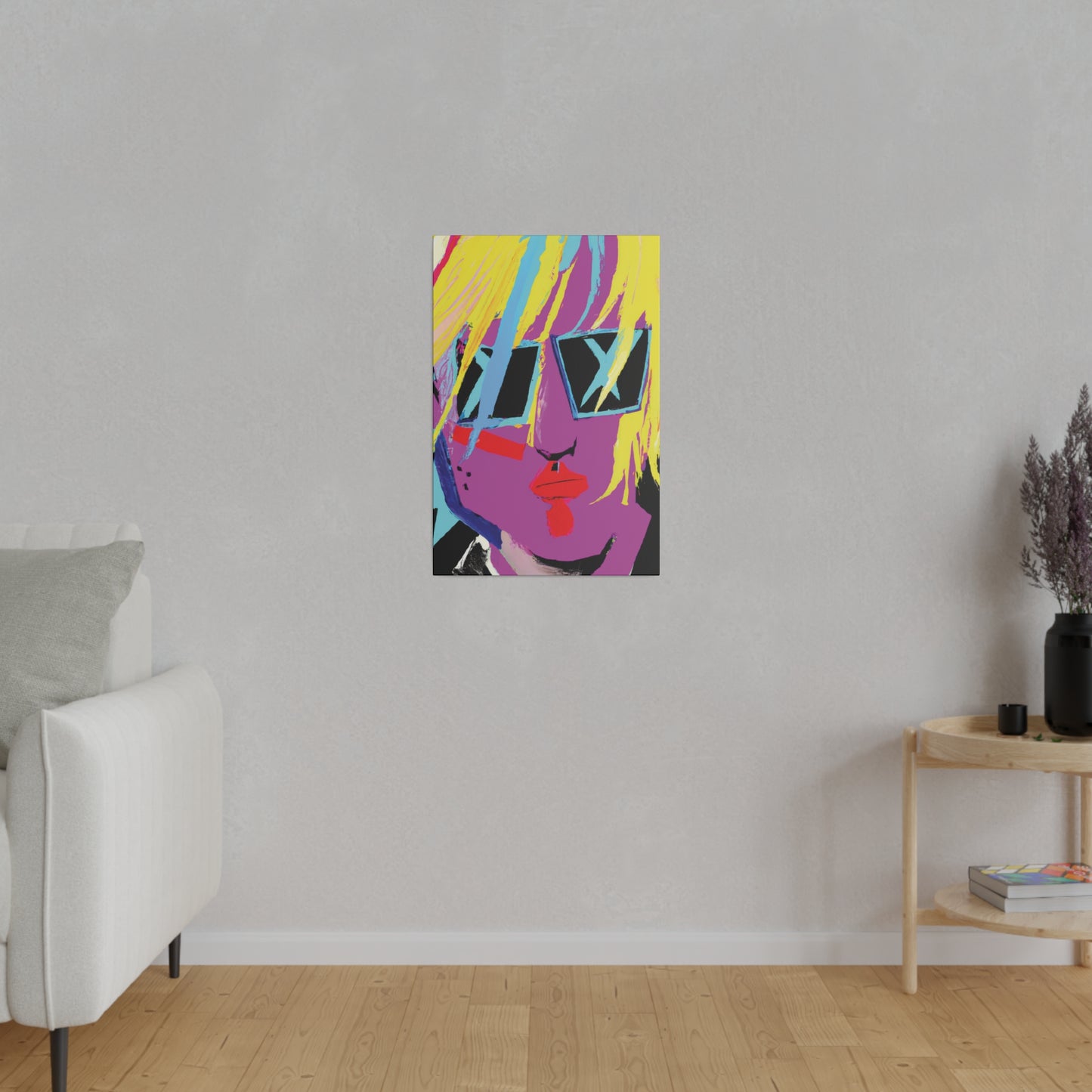 1712U - Rockstar Painting Print | Face | Abstract | Poster | Home Decor | Wall Art | Music Art | Canvas