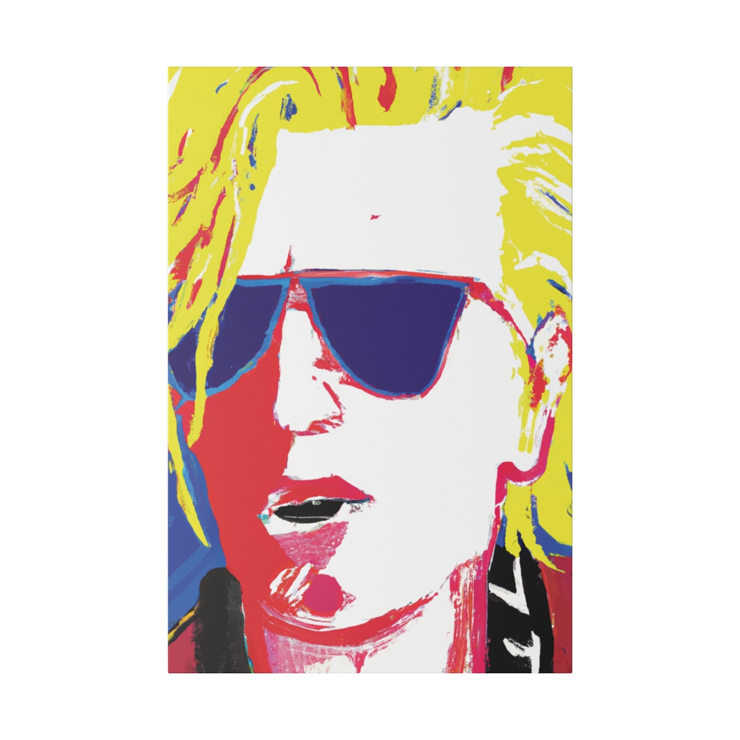 7405Y - Rockstar Painting Print | Face | Abstract | Poster | Home Decor | Wall Art | Music Art | Canvas