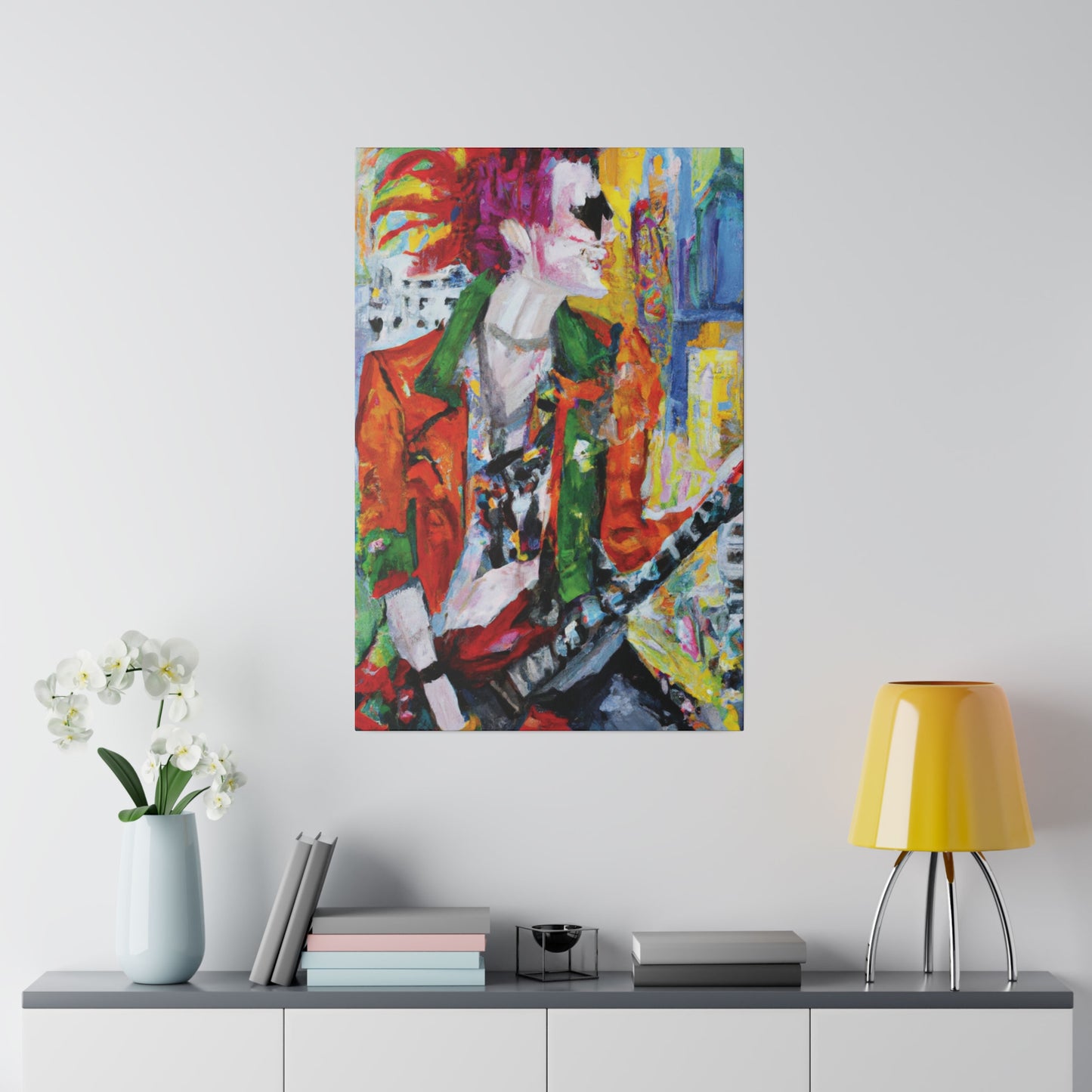 8997X - Rockstar Oil Painting Style Print | Poster | Home Decor | Wall Art | Music Art | Canvas