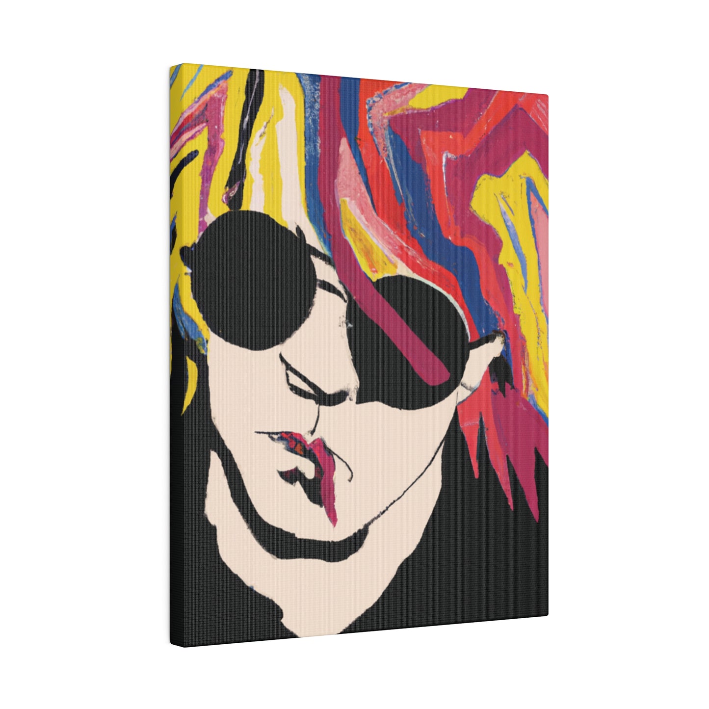 4112A - Rockstar Painting Print | Face | Abstract | Poster | Home Decor | Wall Art | Music Art | Canvas