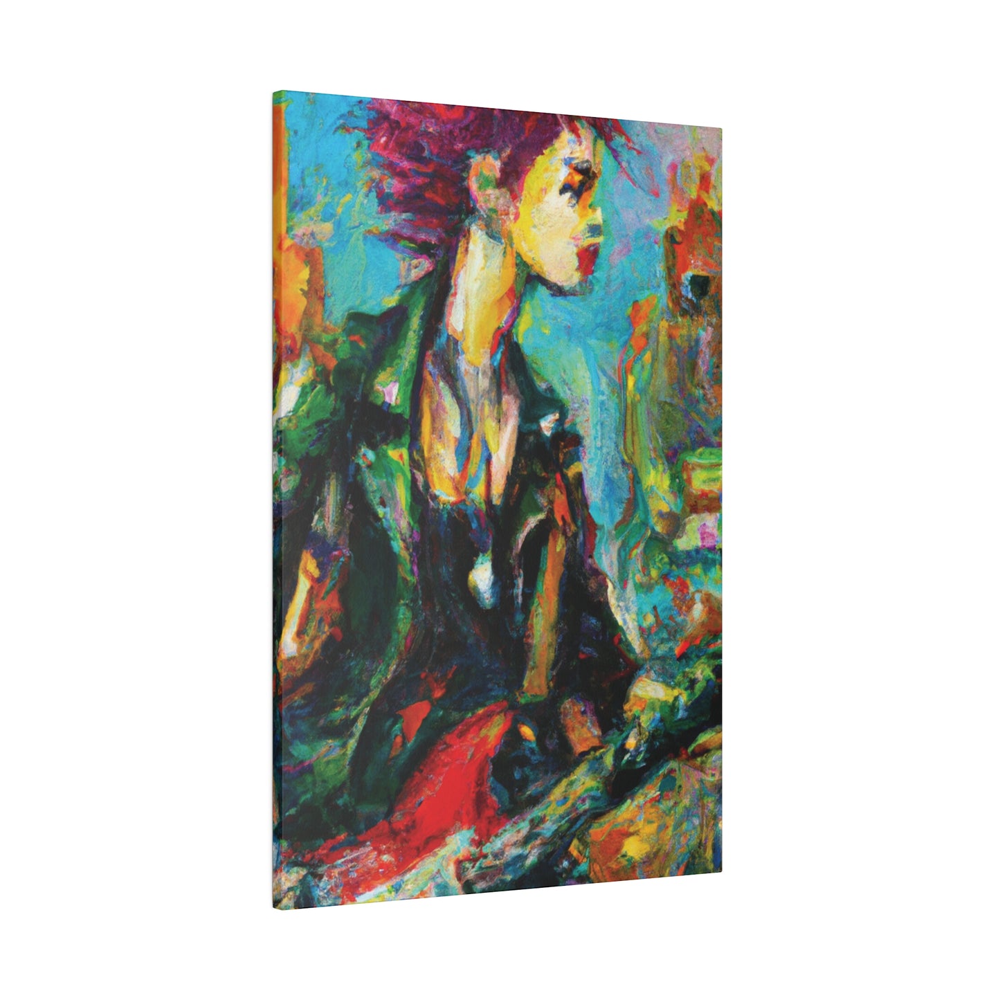 7063X - Rockstar Oil Painting Style Print | Poster | Home Decor | Wall Art | Music Art | Canvas