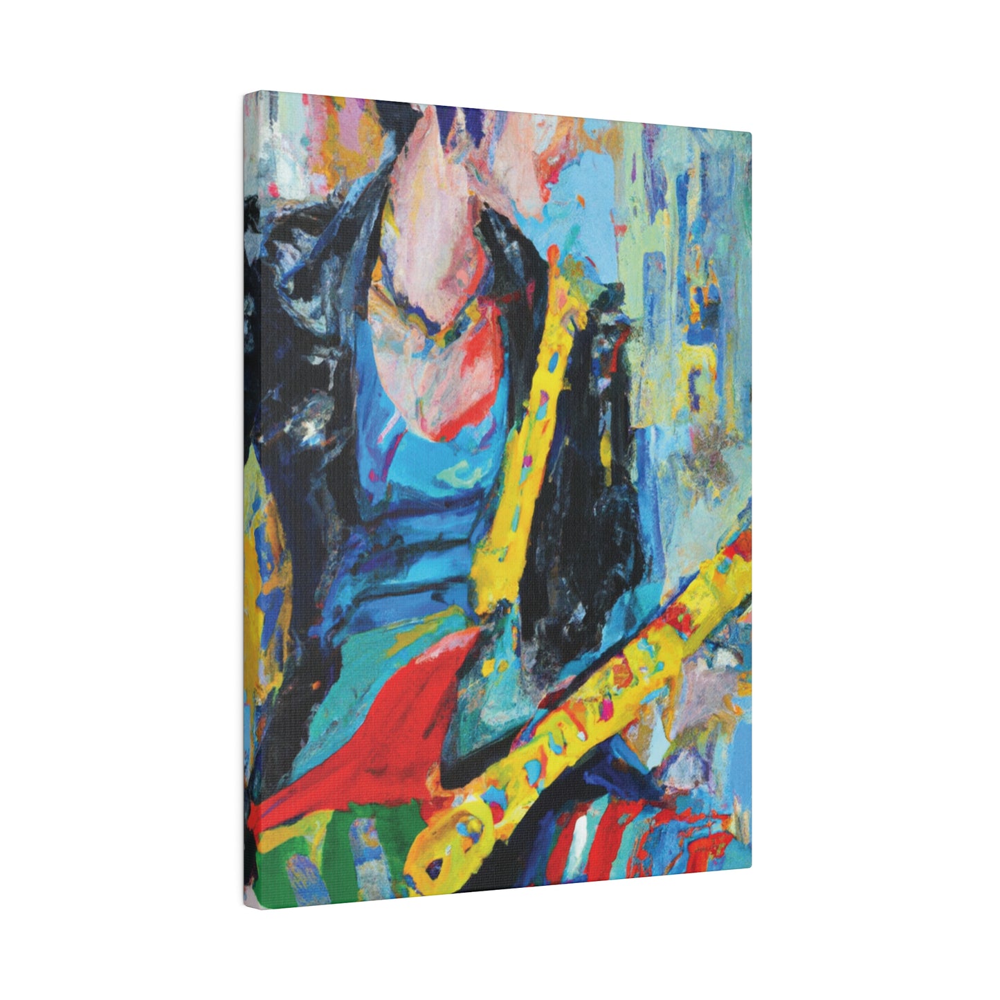 514Y - Rockstar Oil Painting Style Print | Poster | Home Decor | Wall Art | Music Art | Canvas