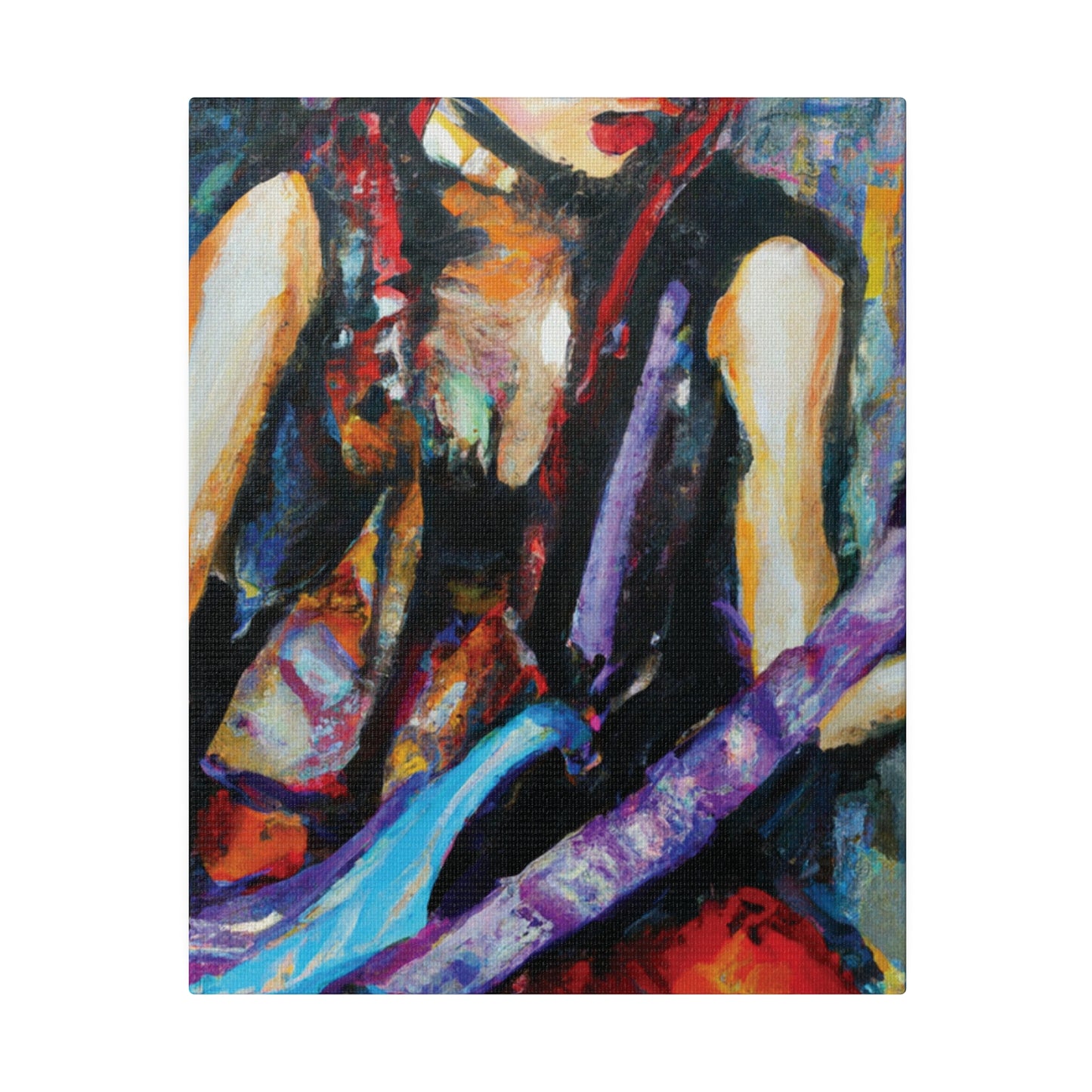 6251Z - Rockstar Oil Painting Style Print | Poster | Home Decor | Wall Art | Music Art | Canvas