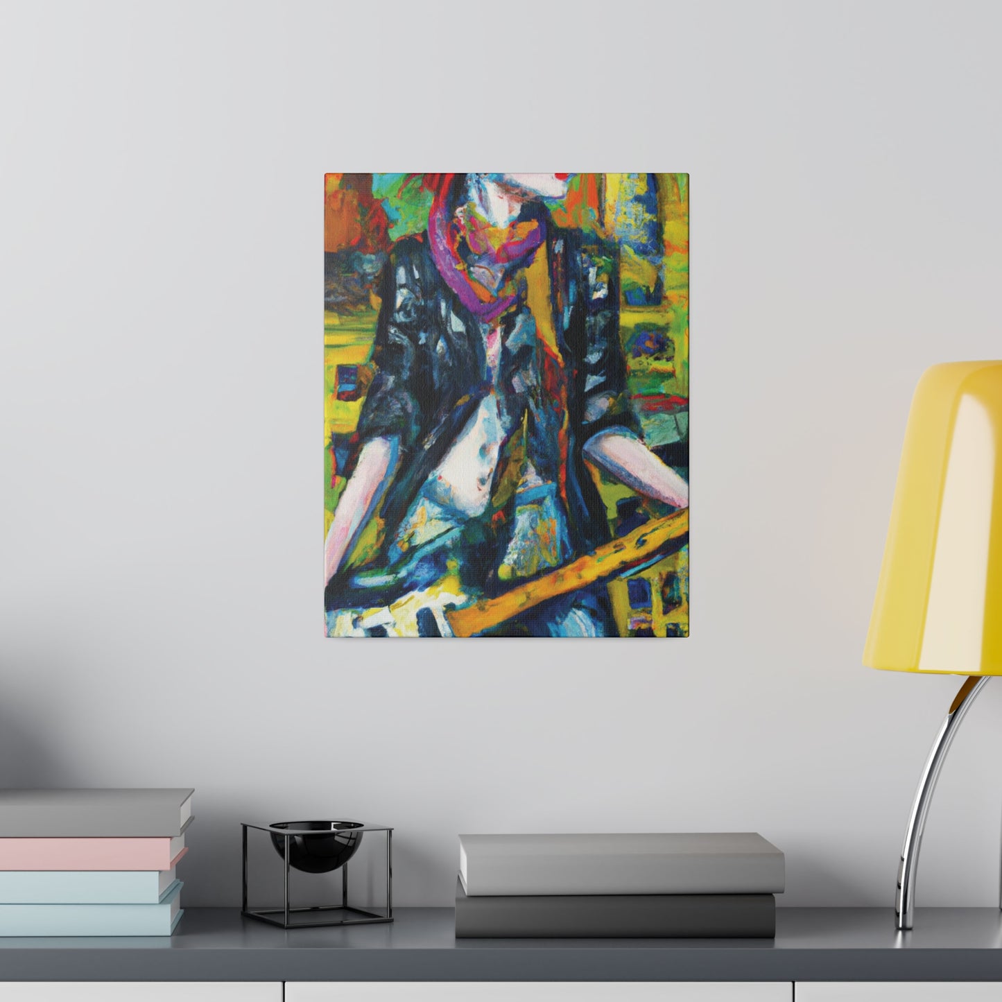 3589A - Rockstar Oil Painting Style Print | Poster | Home Decor | Wall Art | Music Art | Canvas