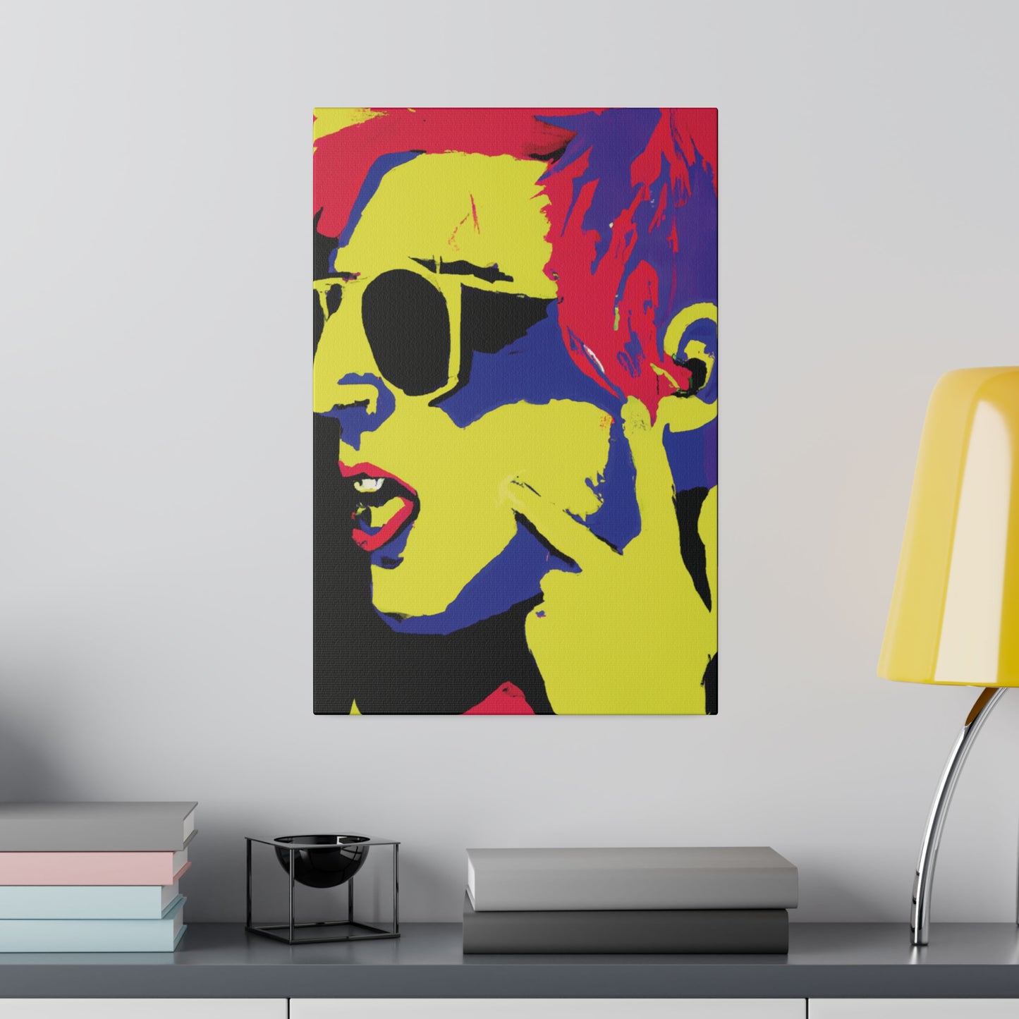 8776P - Rockstar Painting Print | Face | Abstract | Poster | Home Decor | Wall Art | Music Art | Canvas