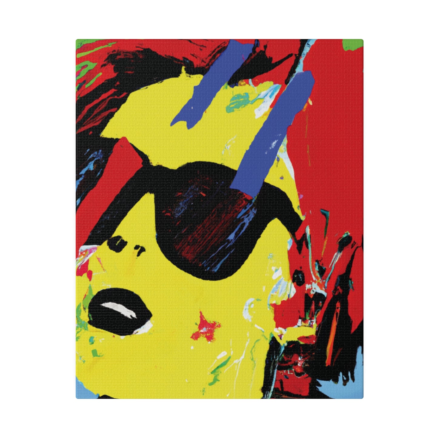 7482U - Rockstar Painting Print | Face | Abstract | Poster | Home Decor | Wall Art | Music Art | Canvas