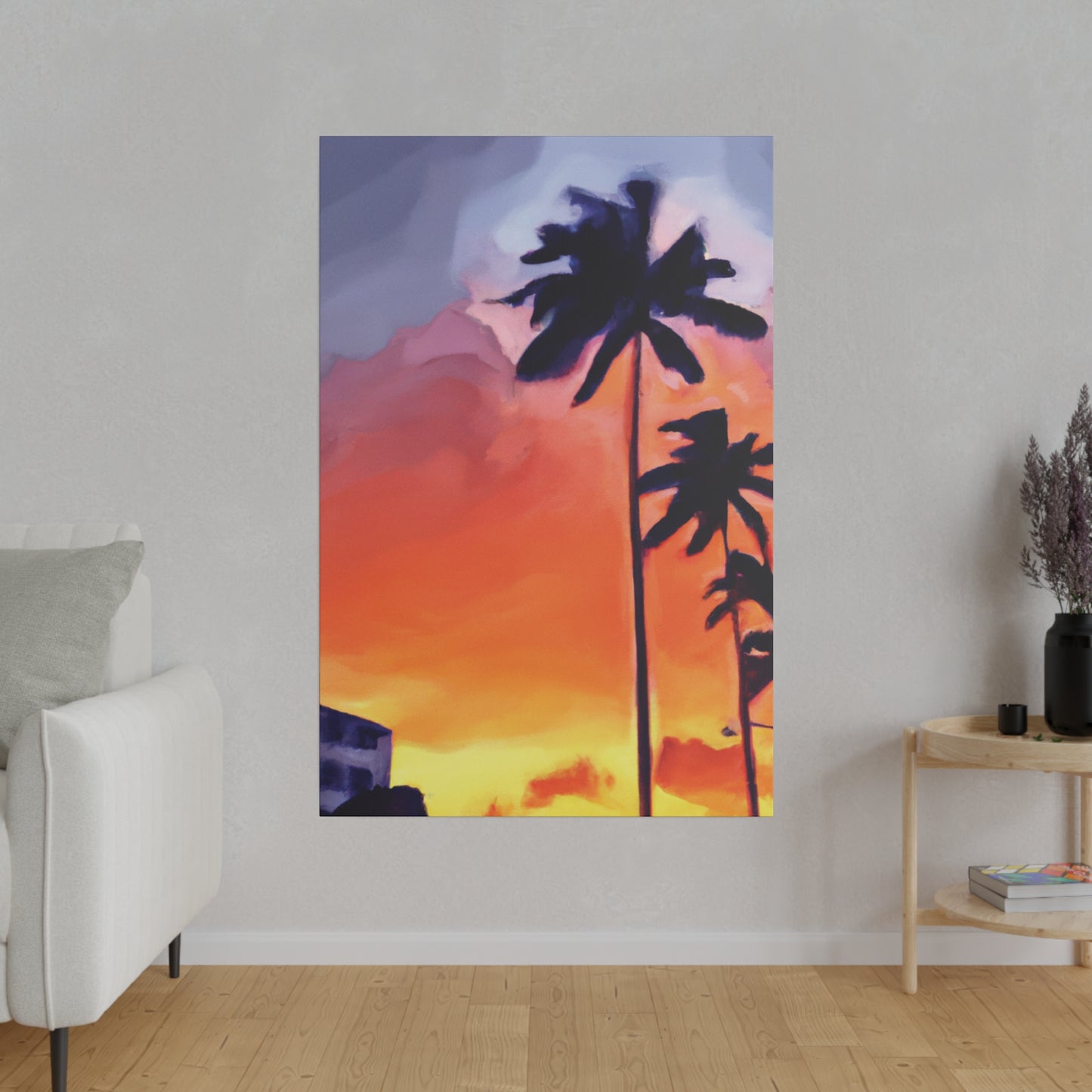 8625A - Miami Beach Sunset Painting Print | Miami | Beach | Sunset | Poster | Home Decor | Wall Art | Canvas