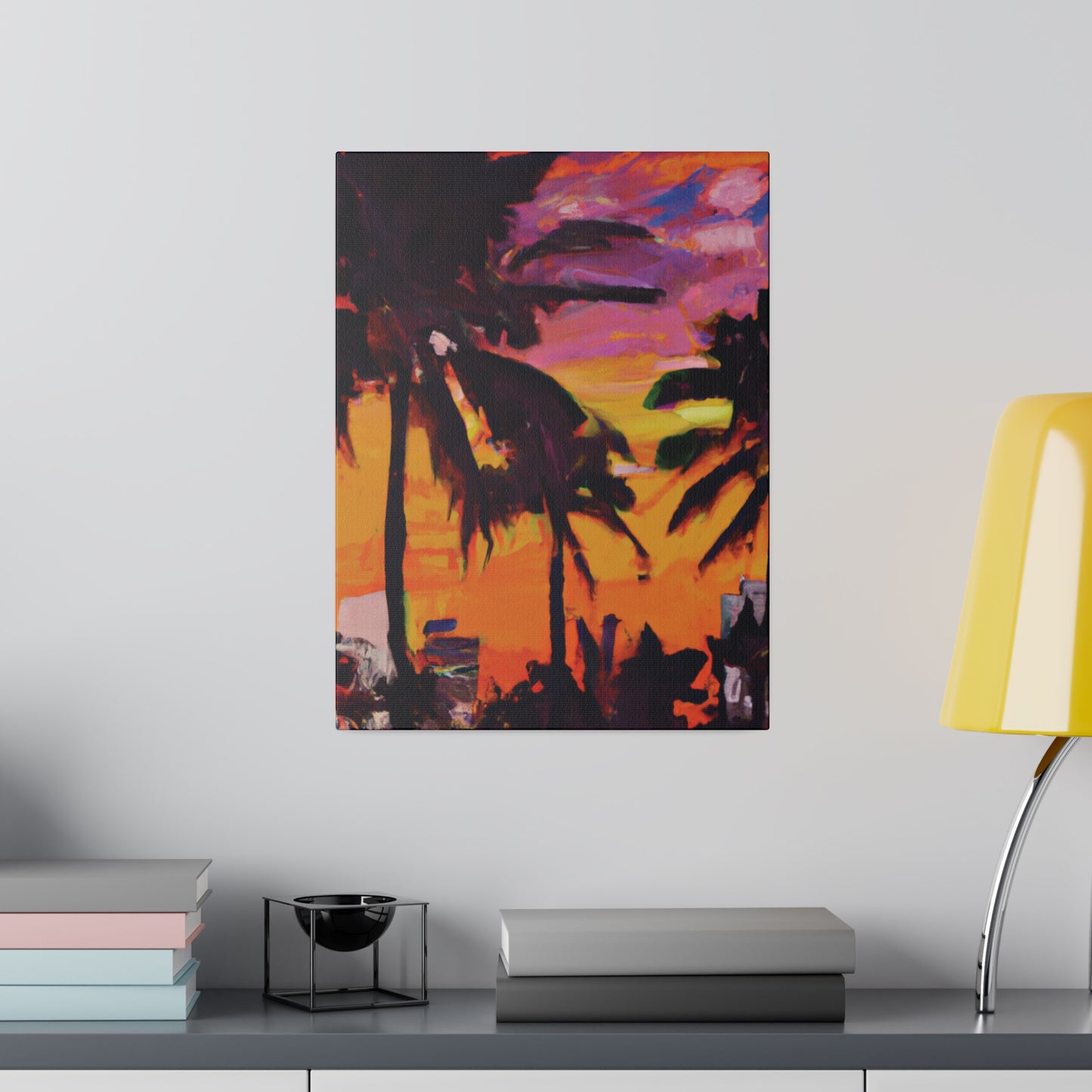 8409A - Miami Beach Sunset Painting Print | Miami | Beach | Sunset | Poster | Home Decor | Wall Art | Canvas