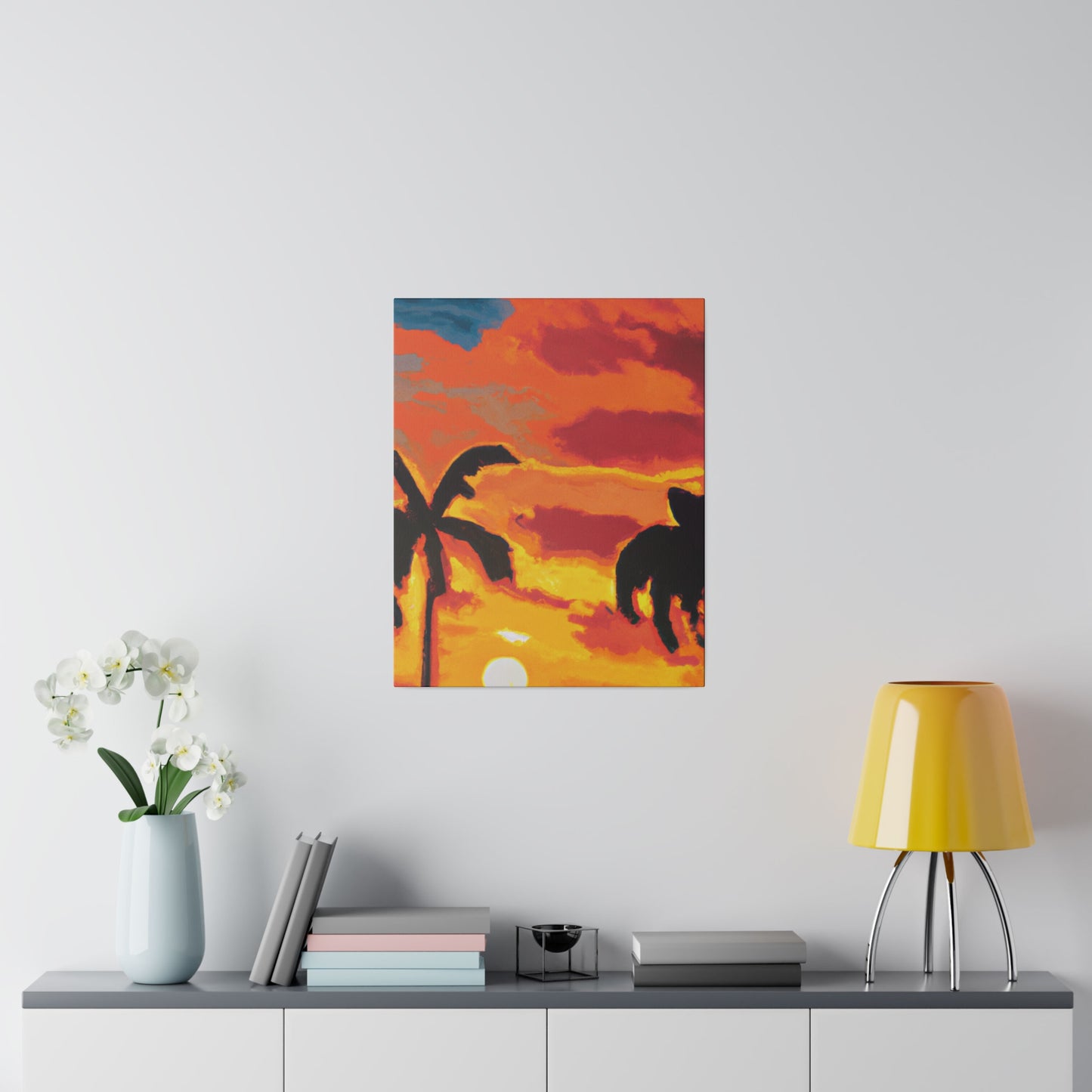 497L - Miami Beach Sunset Painting Print | Miami | Beach | Sunset | Poster | Home Decor | Wall Art | Canvas