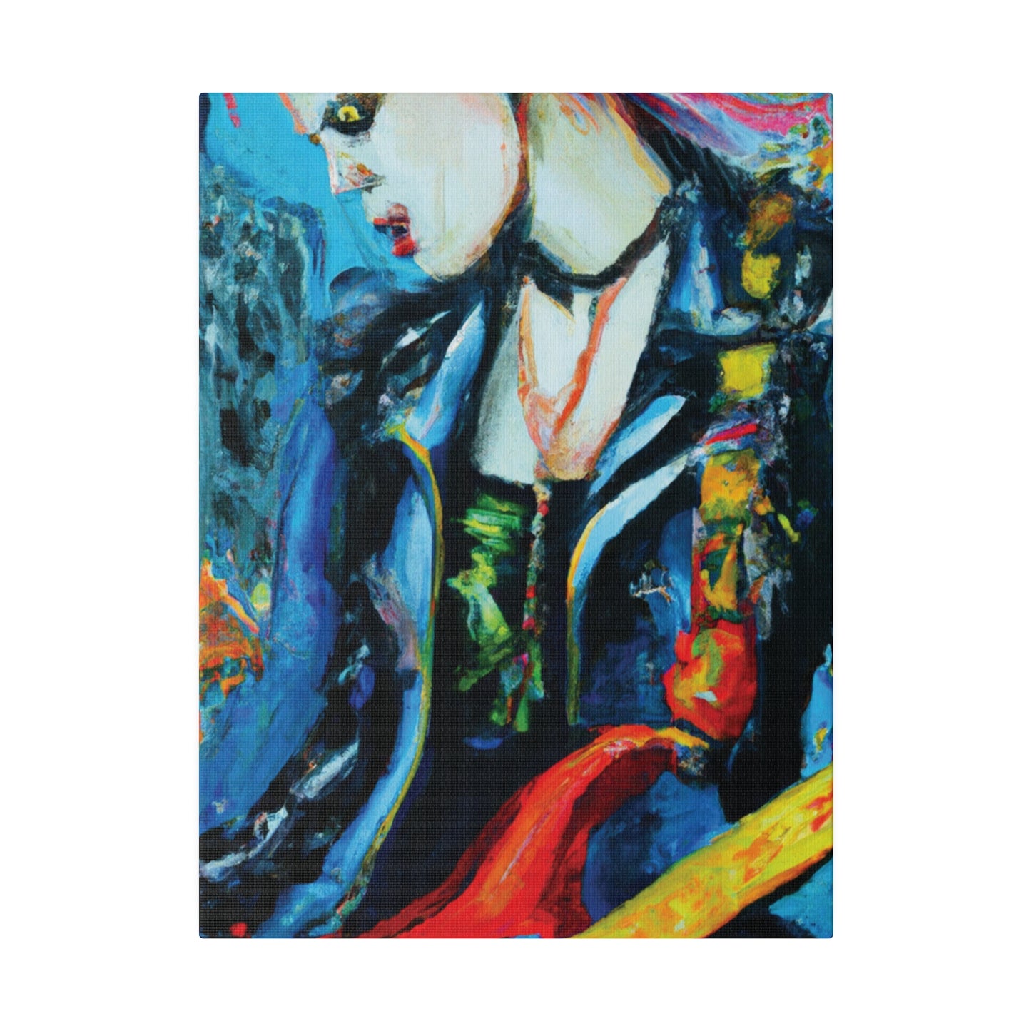 8900A - Rockstar Oil Painting Style Print | Poster | Home Decor | Wall Art | Music Art | Canvas