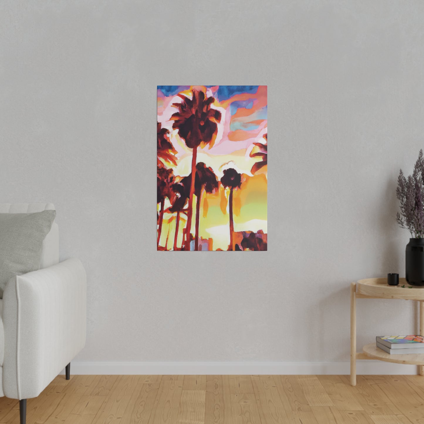 7678L - Miami Beach Sunset Painting Print | Miami | Beach | Sunset | Poster | Home Decor | Wall Art | Canvas