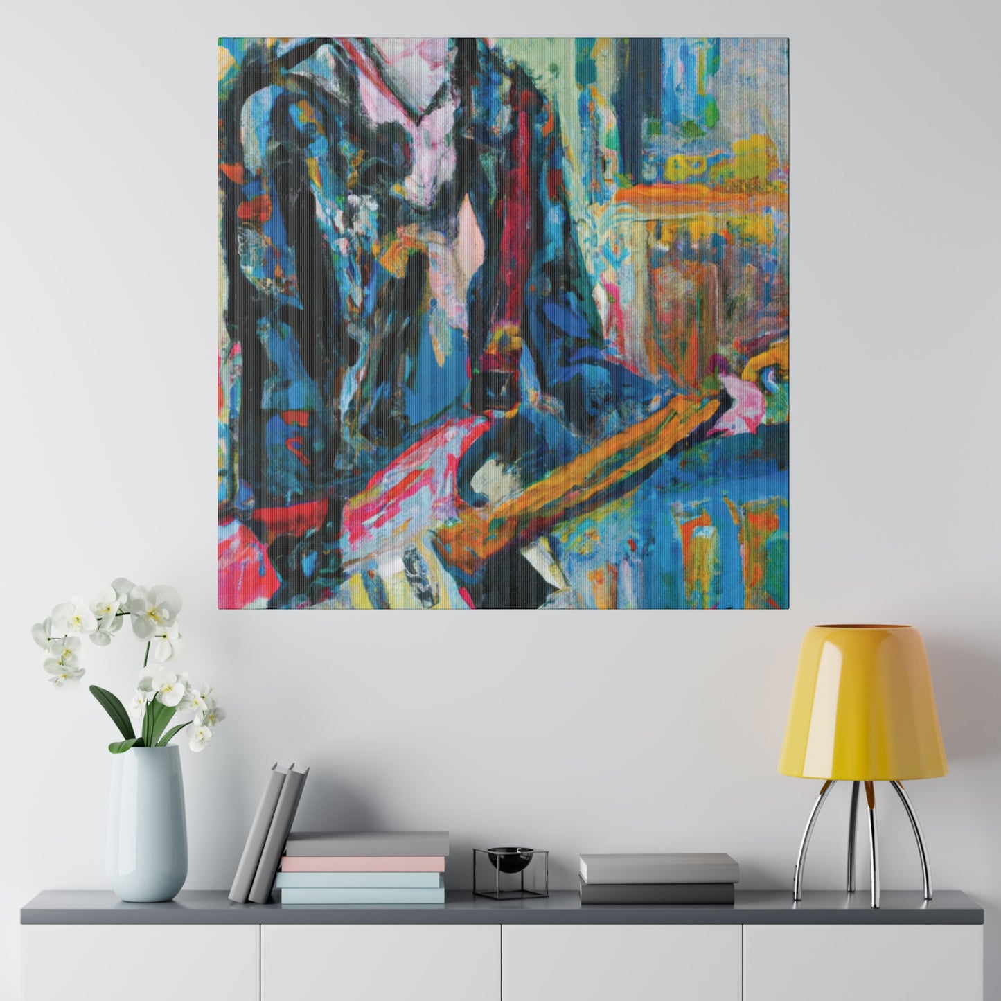 4712U - Rockstar Oil Painting Style Print | Poster | Home Decor | Wall Art | Music Art | Canvas