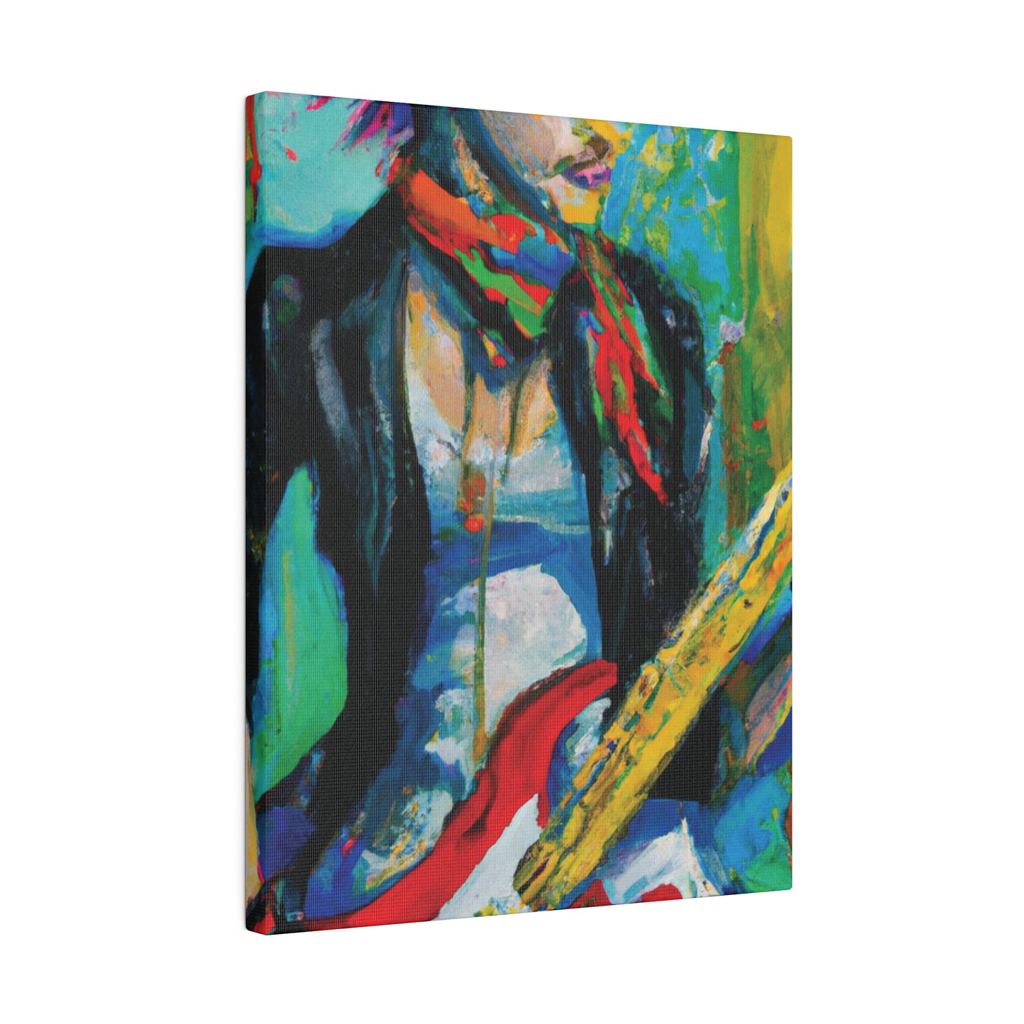 7264L - Rockstar Oil Painting Style Print | Poster | Home Decor | Wall Art | Music Art | Canvas