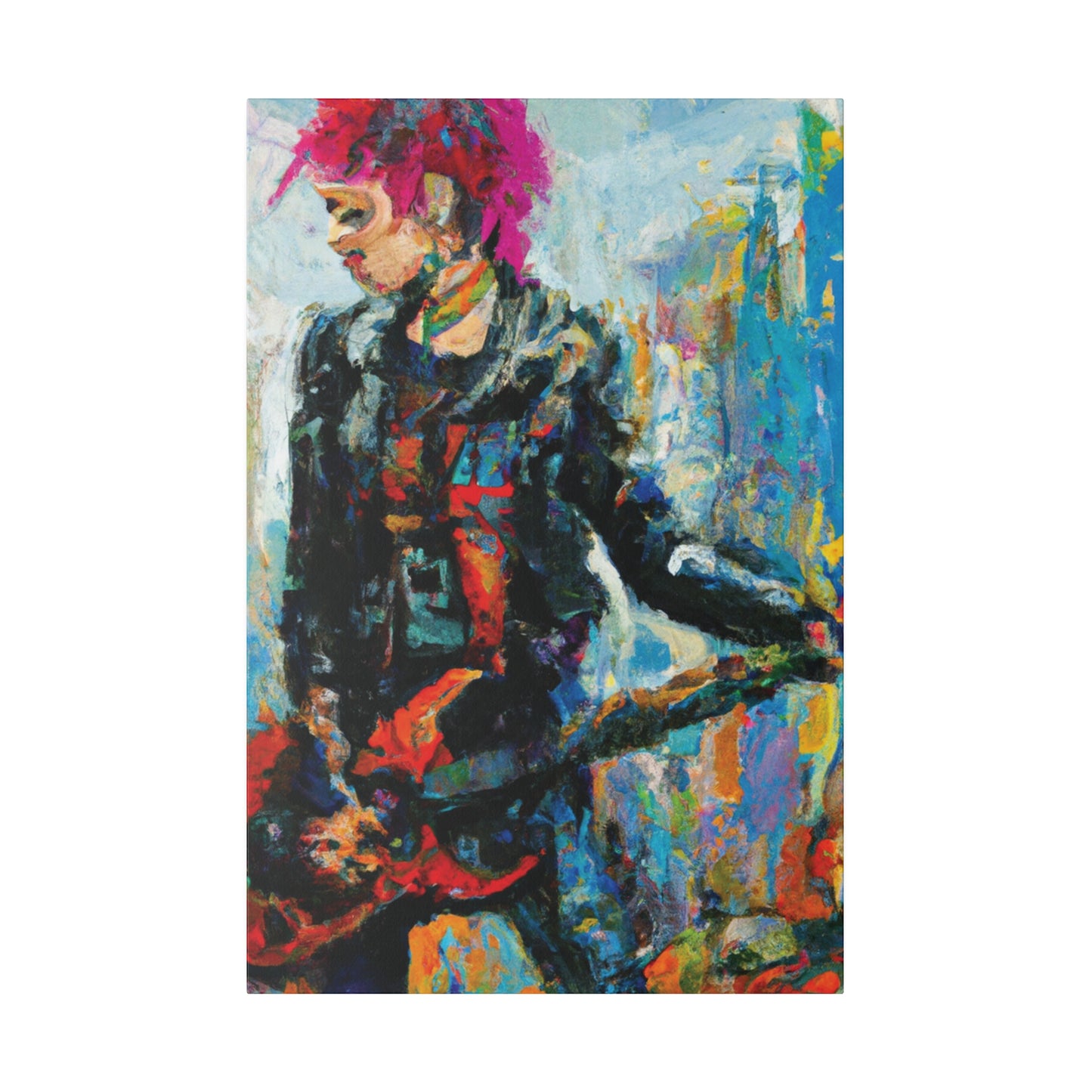 5258U - Rockstar Oil Painting Style Print | Poster | Home Decor | Wall Art | Music Art | Canvas